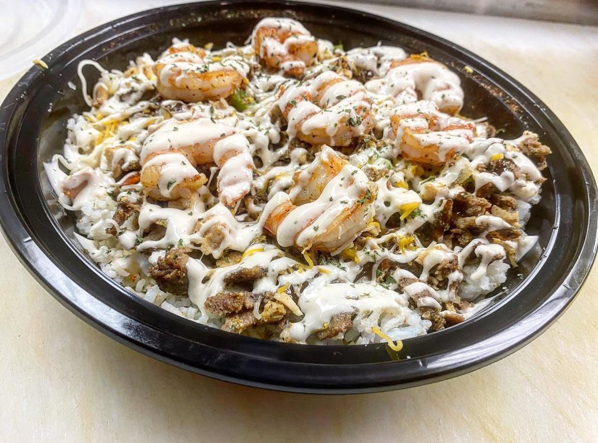 Chicken, Steak & Shrimp Bowl