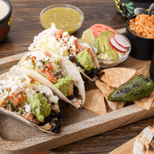 Guac and Bean Tacos