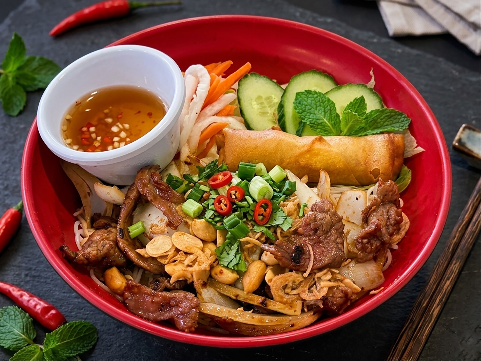 V4. Grilled Pork Vermicelli Salad