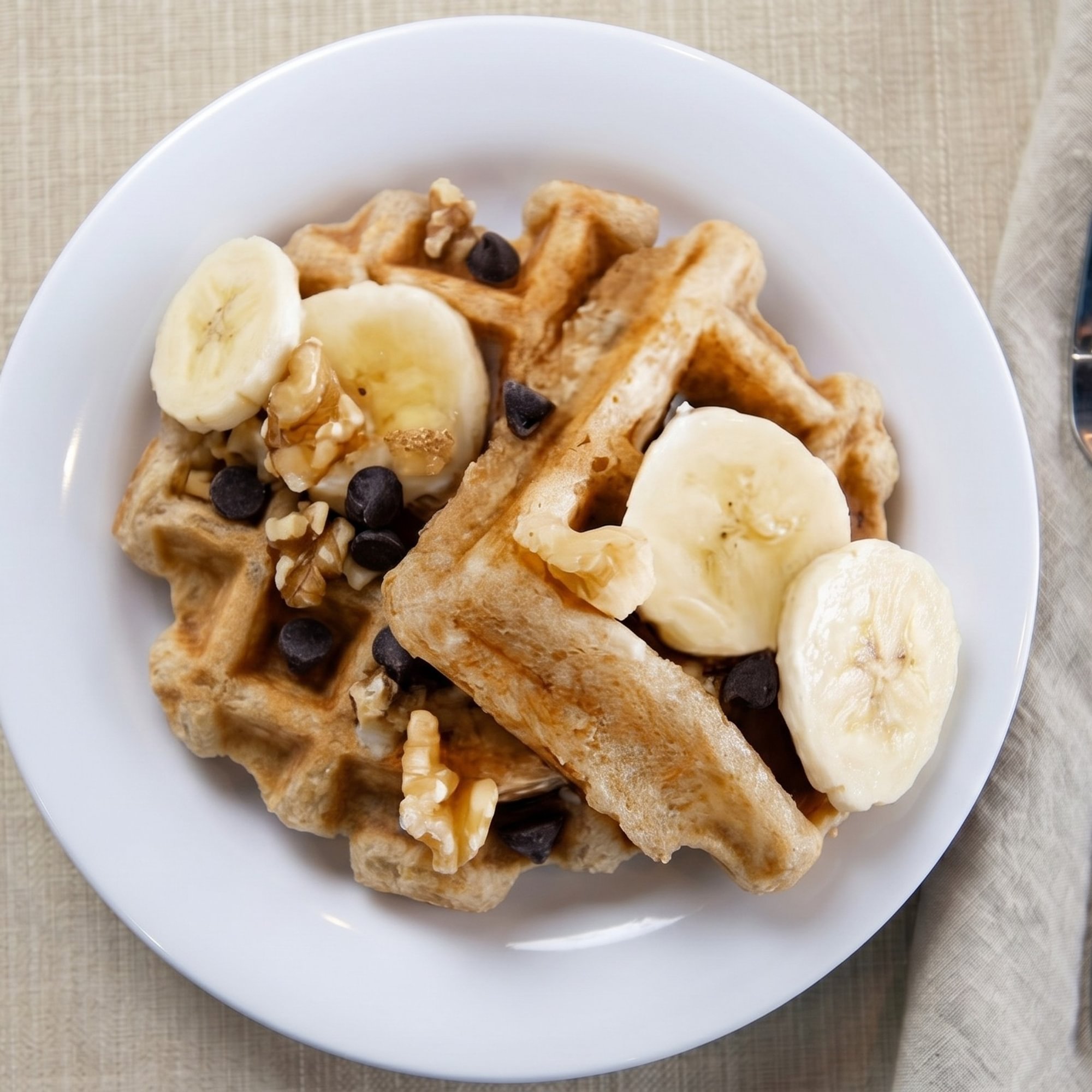 The Nutty Banana Waffle