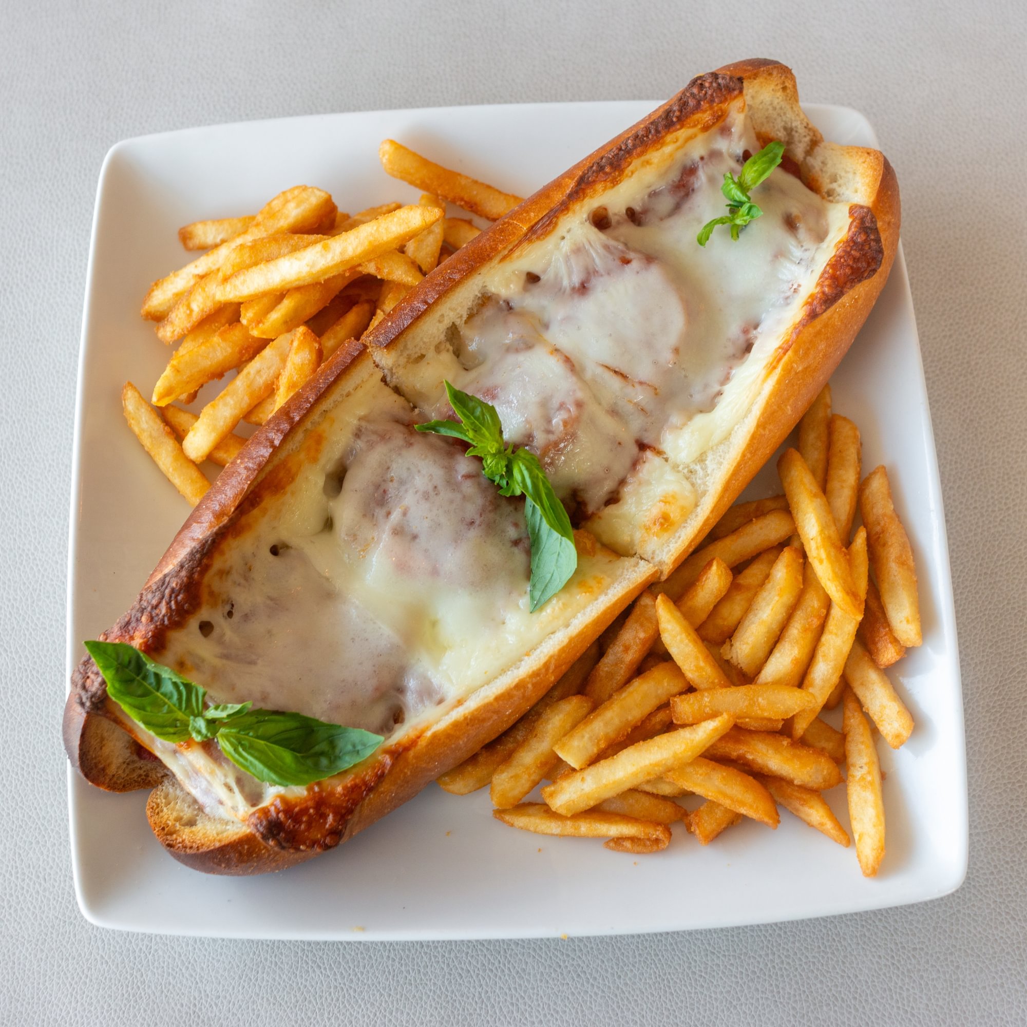 Meatball Parmigiana Sandwich