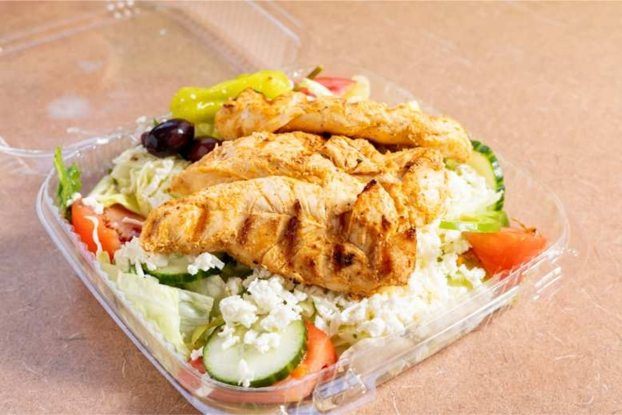 Grilled Chicken Feta Salad