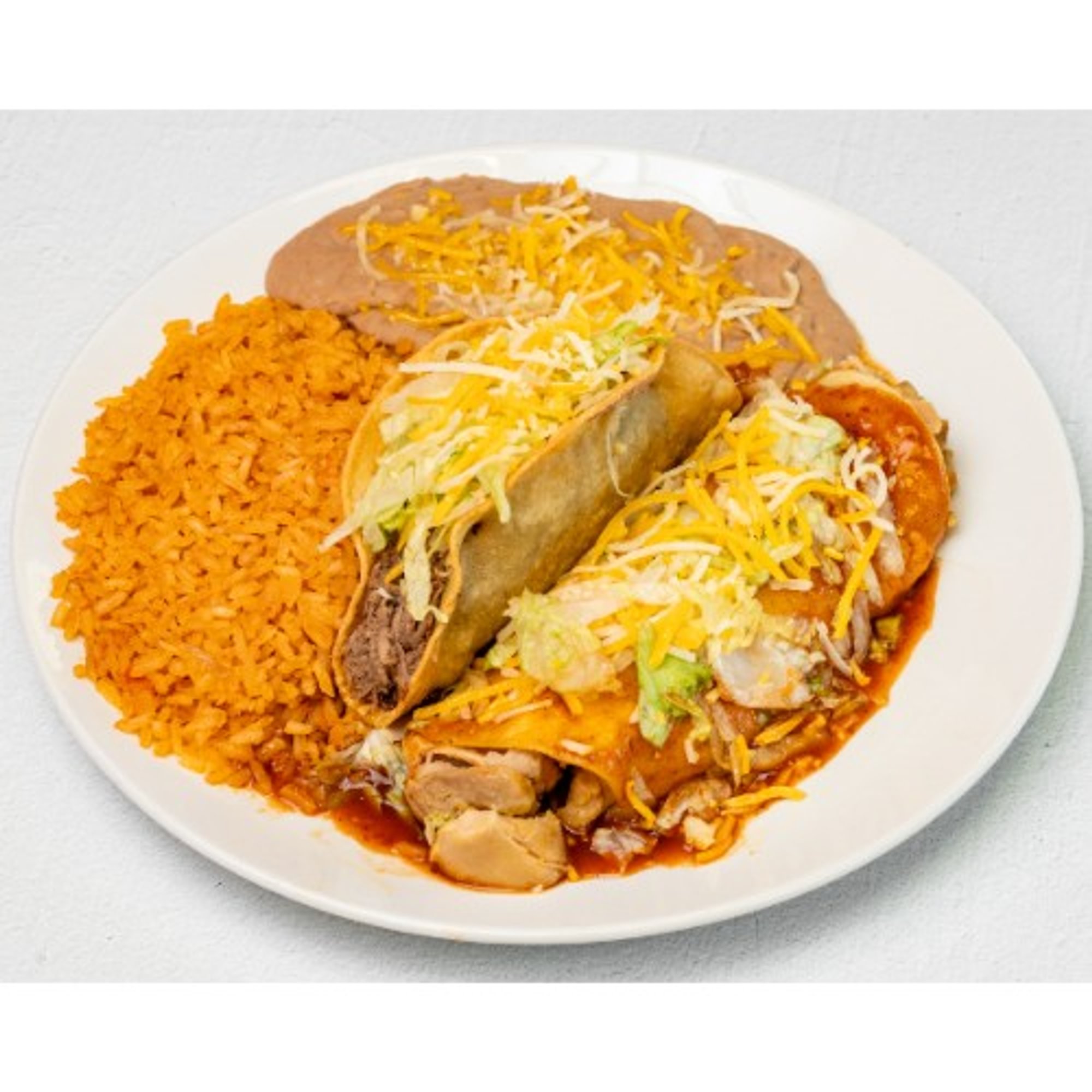 Combo 5 - Beef Taco & Enchilada Plate