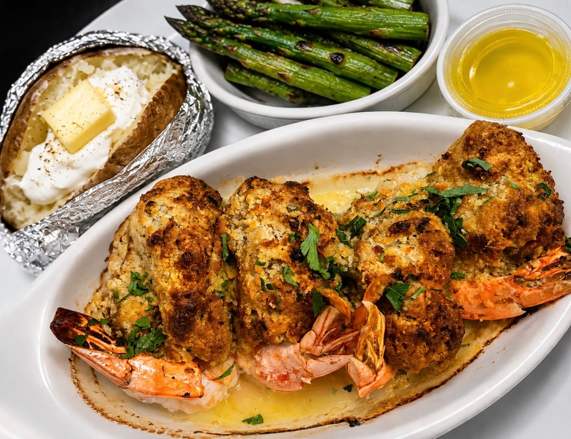 (4) Baked Stuffed Shrimp