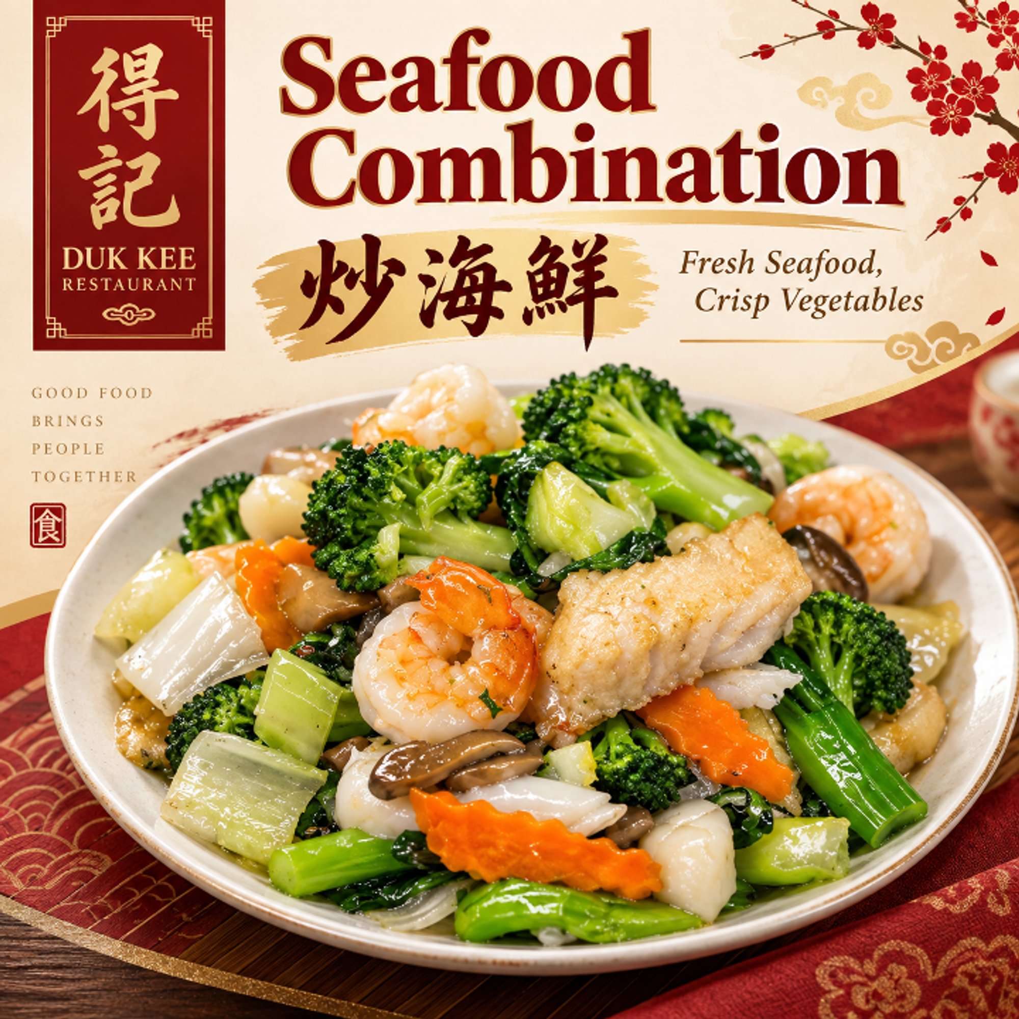 炒海鮮 53.Seafood Combination