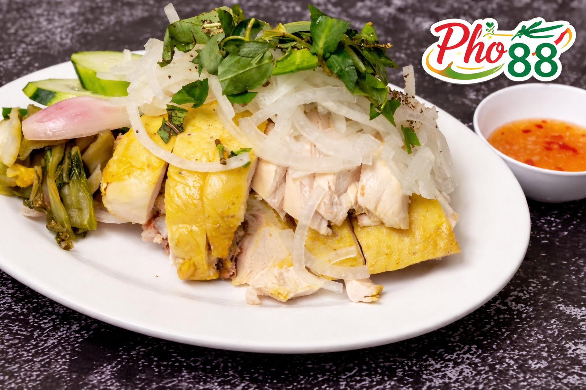 Com Ga Dui Uc -Ga Ta -Breast Thigh Rice Combo - Pasture-Raised