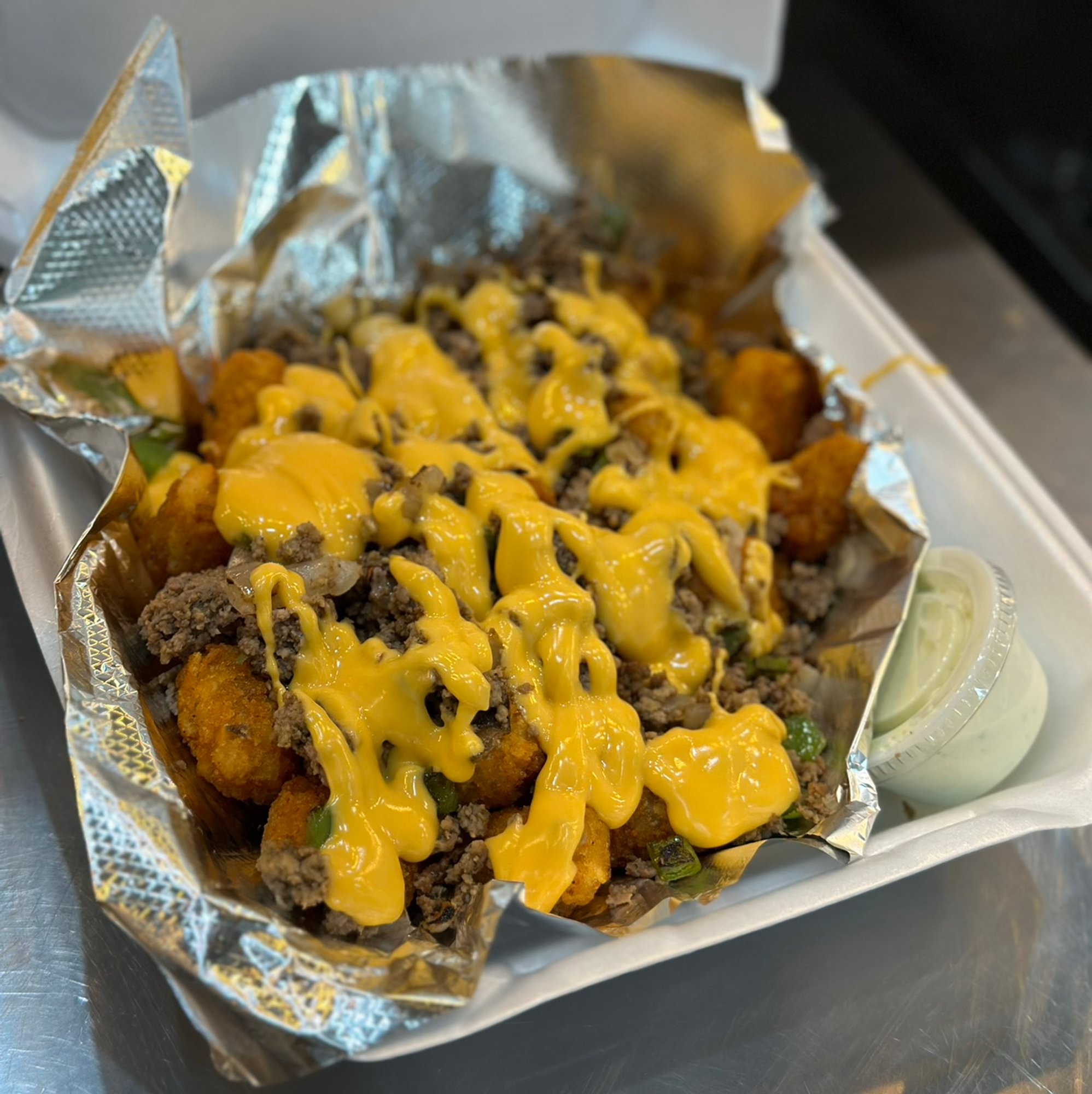 Philly Cheese Steak Tots