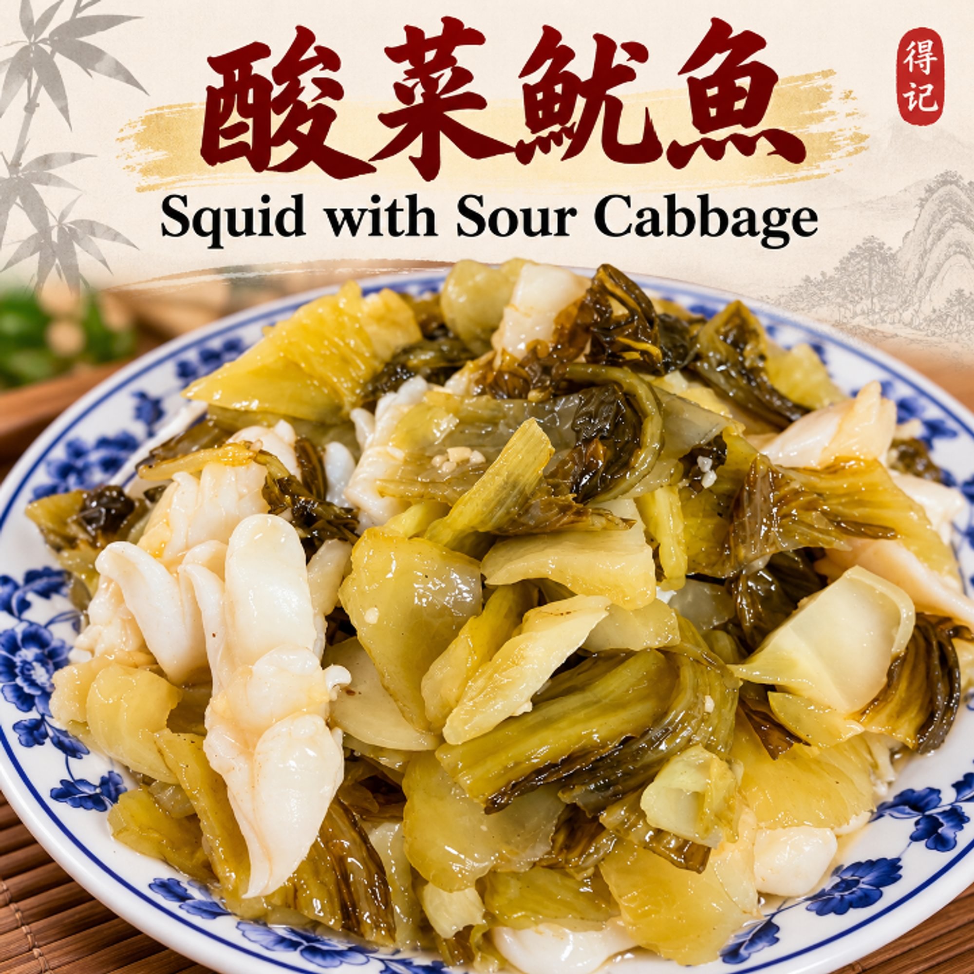 酸菜魷魚 71.Squid with Sour Cabbage