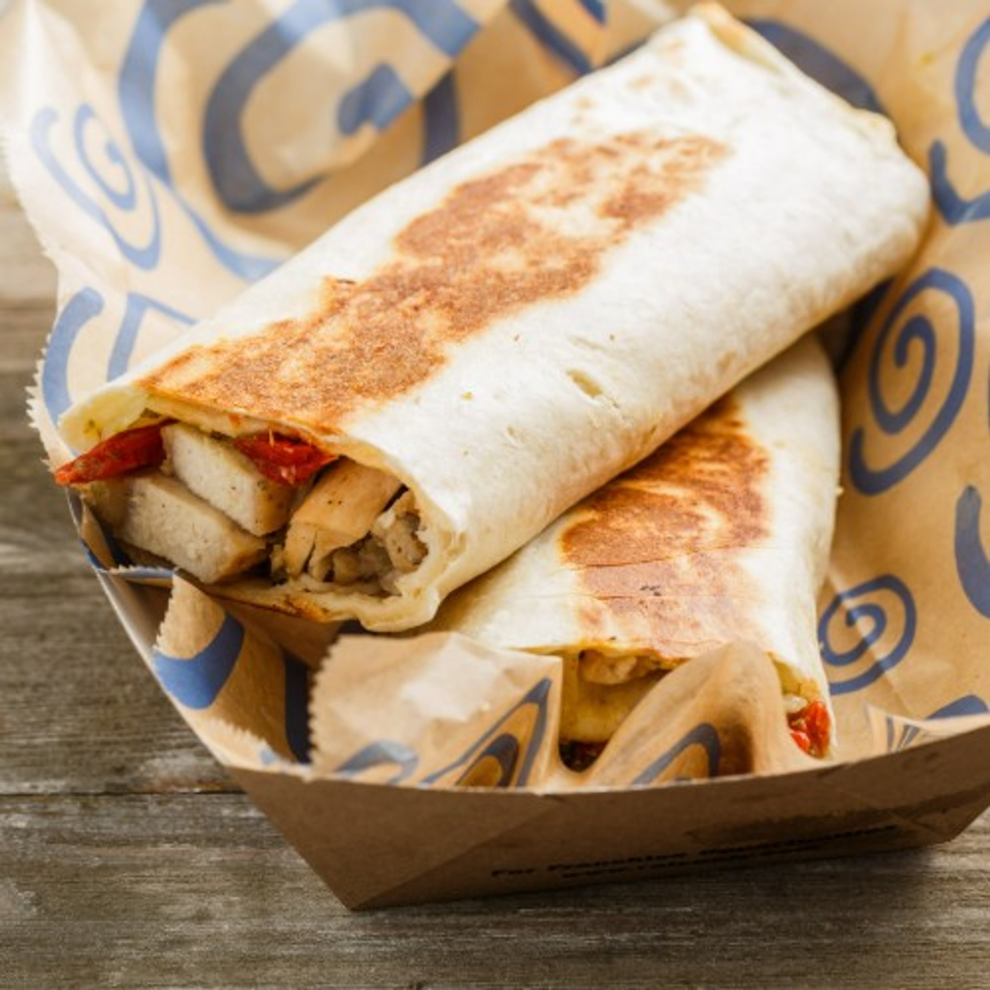 Pesto Chicken Hot Pressed Sandwich Wrap