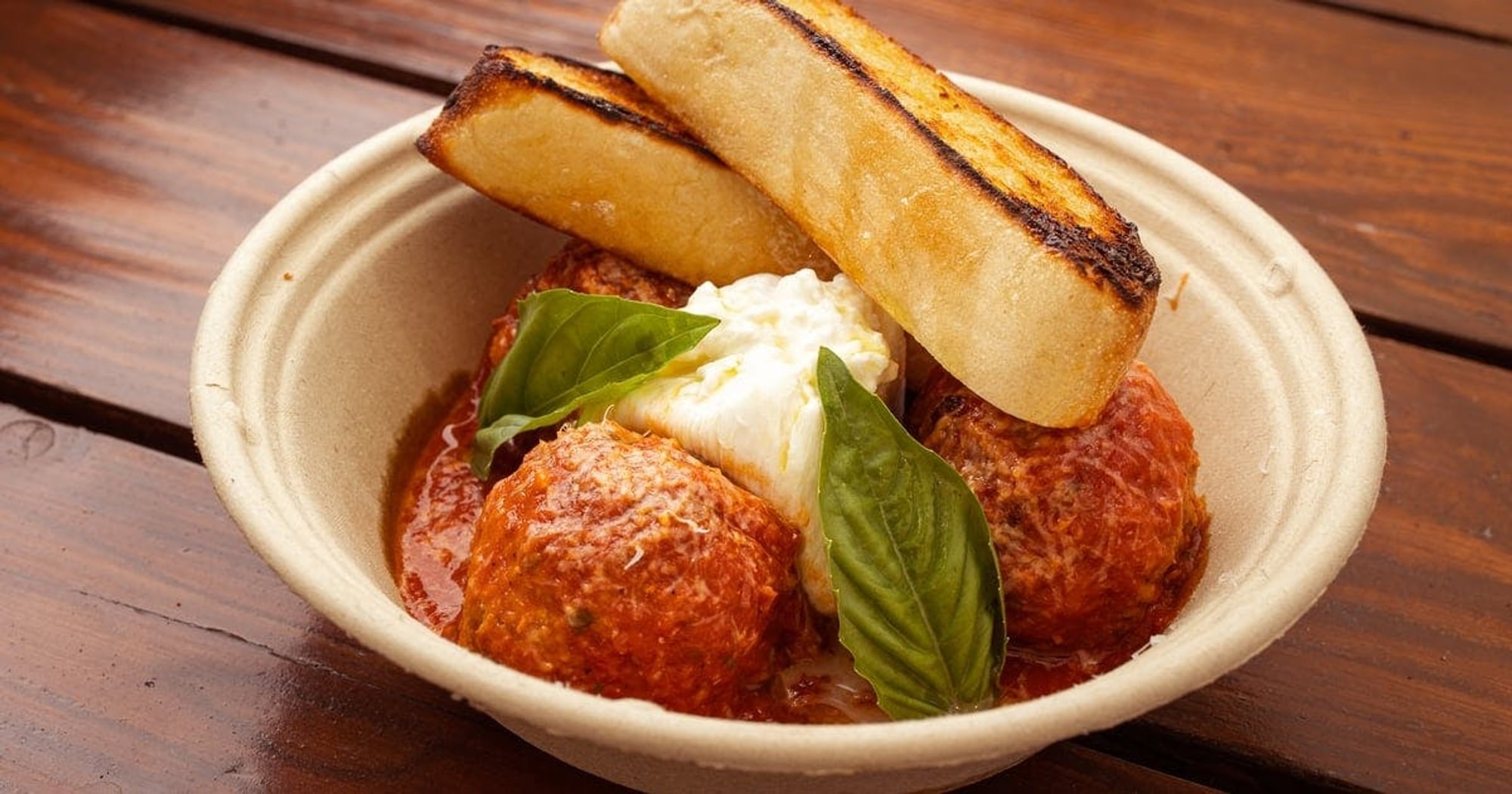 Meatballs with Burrata Cheese
