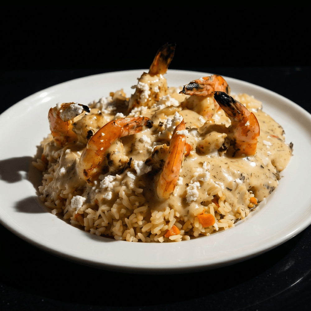 Shrimp and Feta Scampi