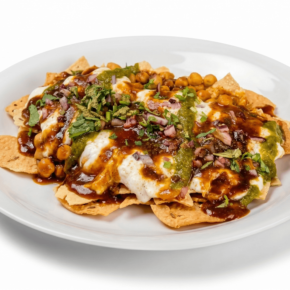 A06 Papadum Chana Chaat
