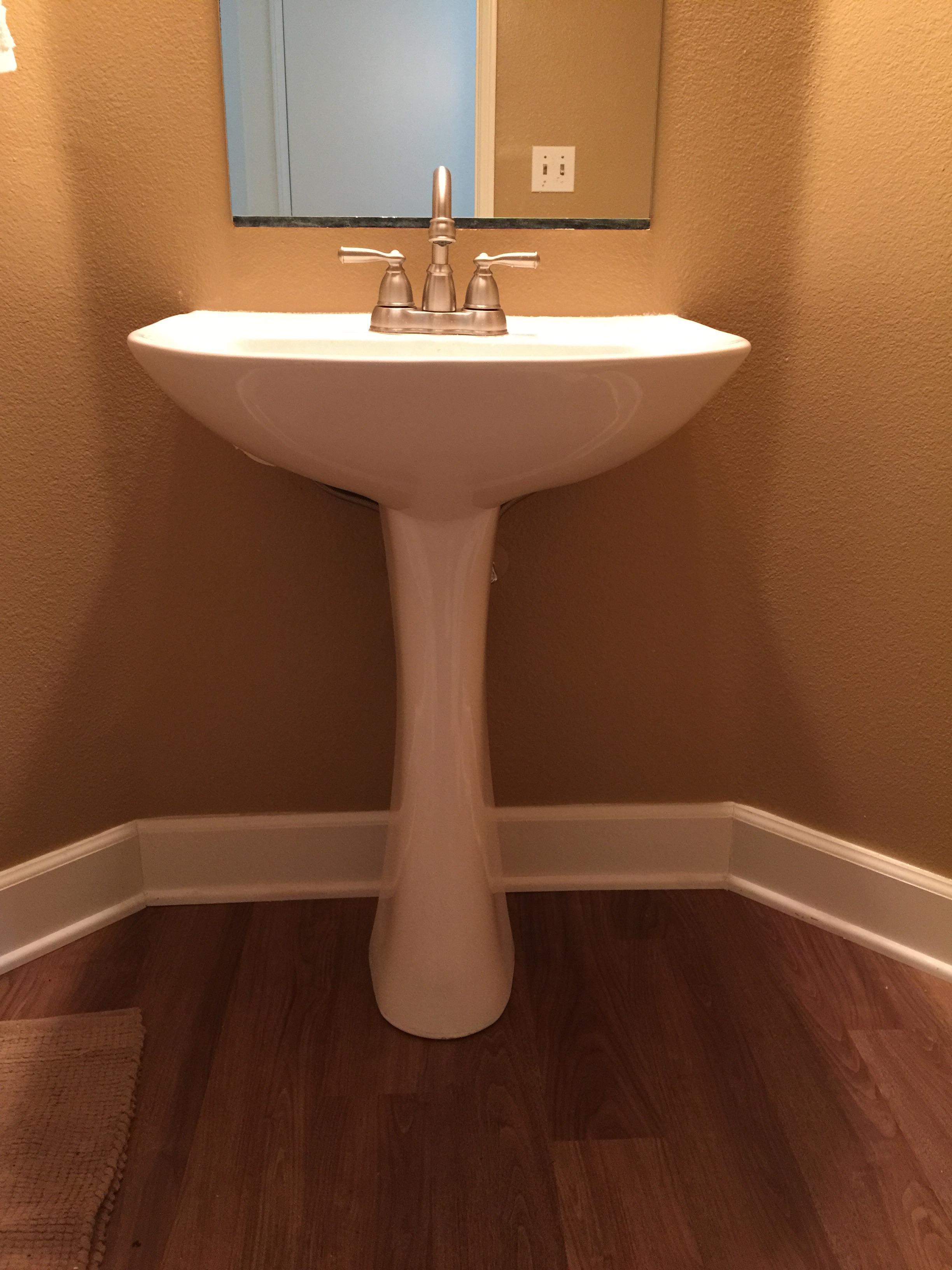 pedestal sink installation