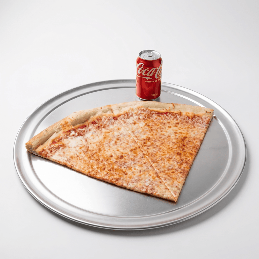 2 NY Cheese Slice & Can of Soda