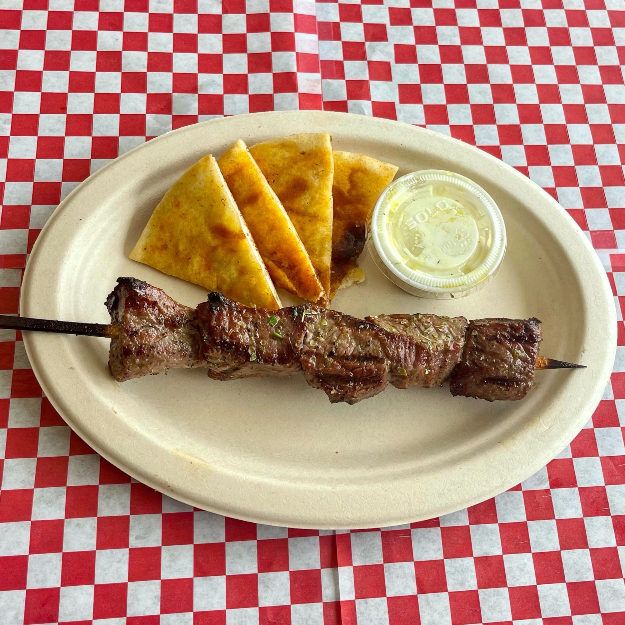 1 Beef Skewers (Souvlaki) Platter