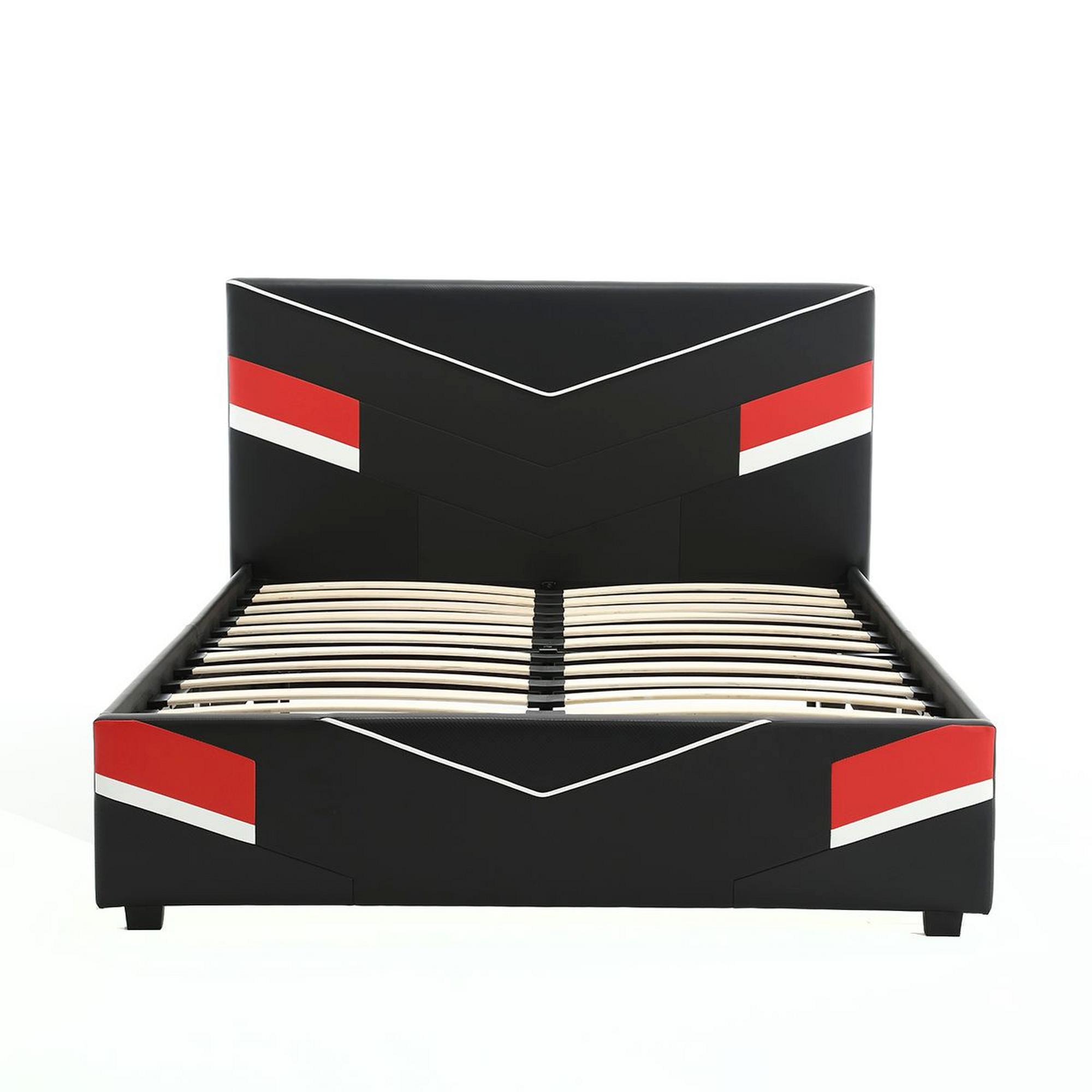 XRocker Orion Gaming Full Bed Frame - Black & Red