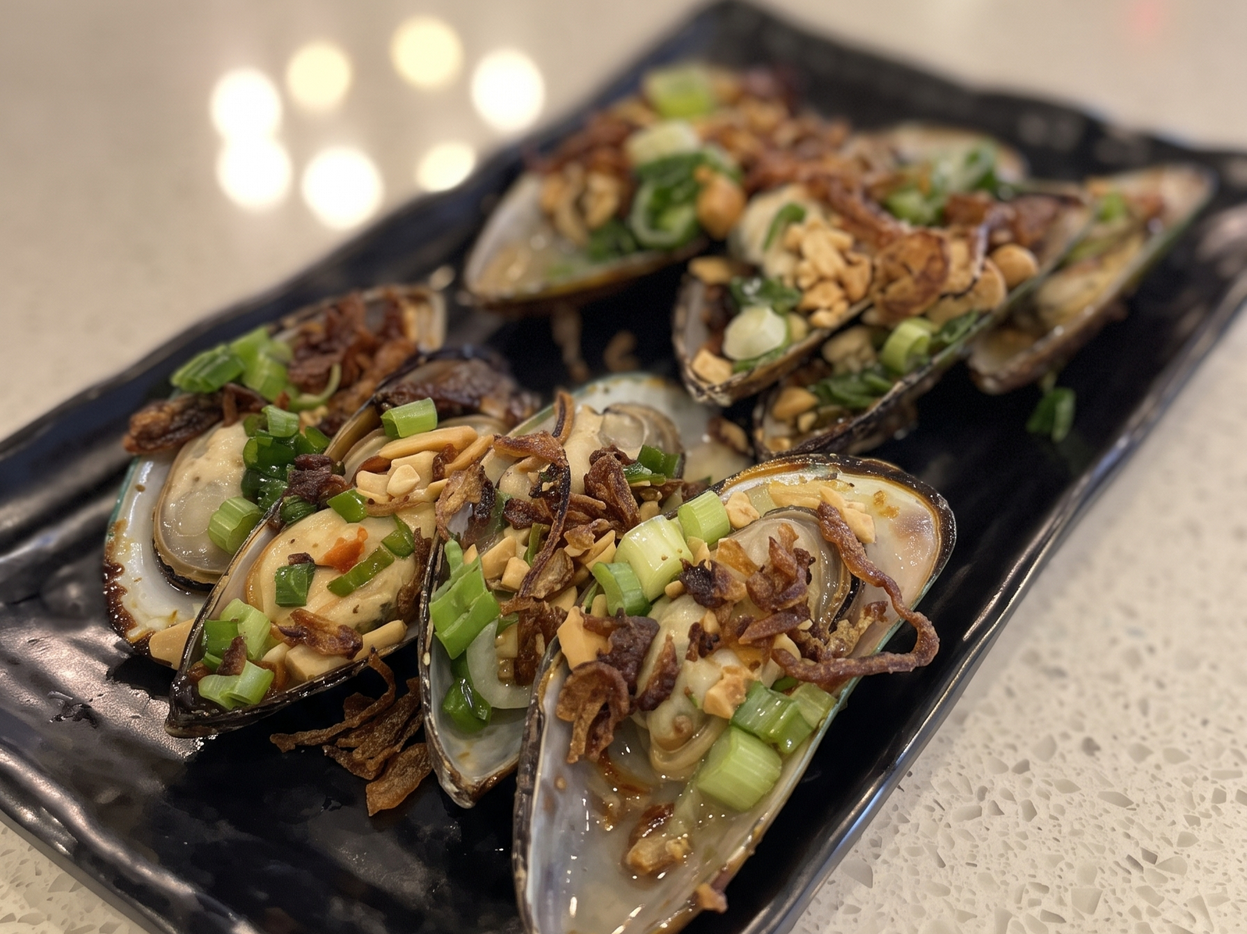 13. Grilled Mussel With Green Onion