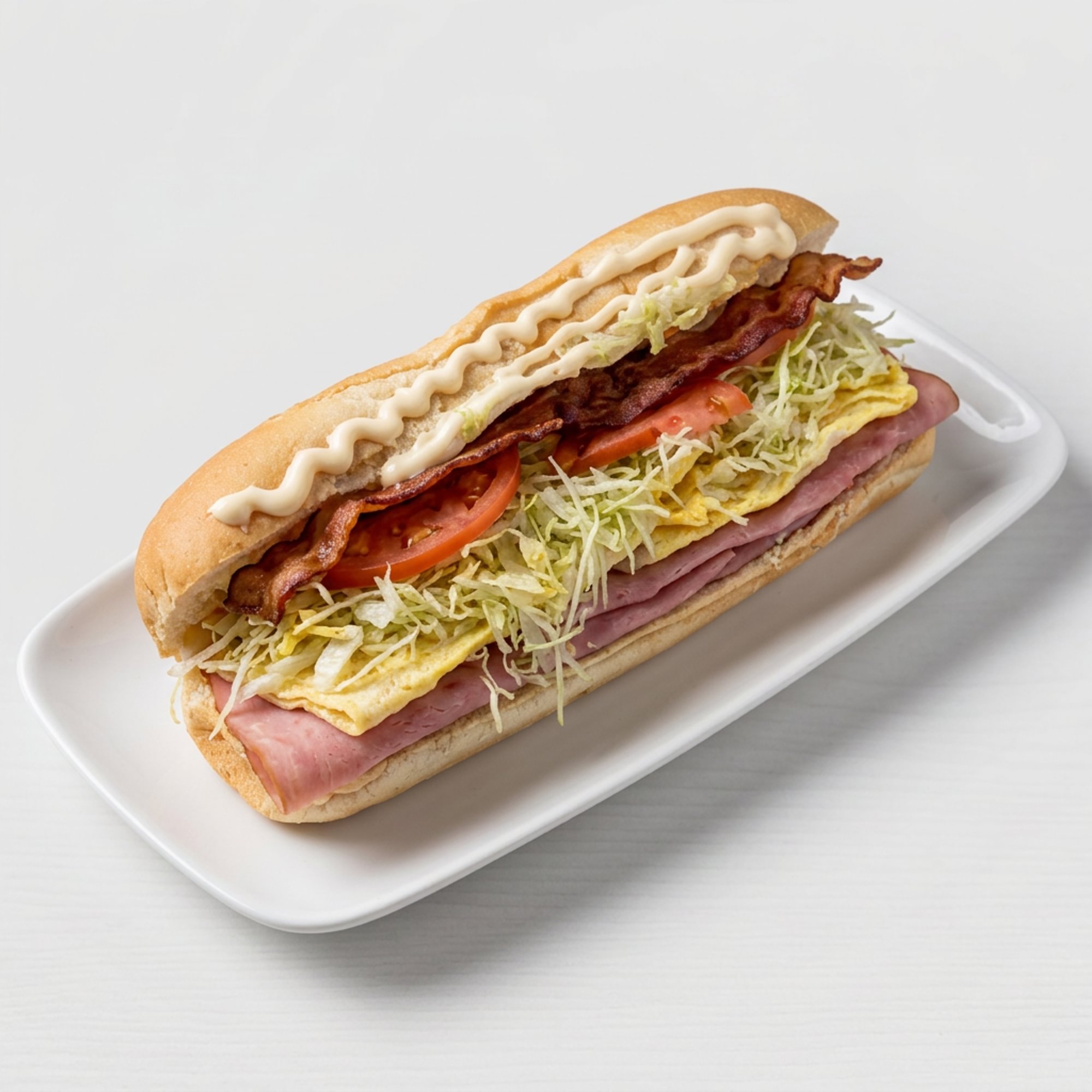 Ham, Egg, Cheese & Bacon (Half)