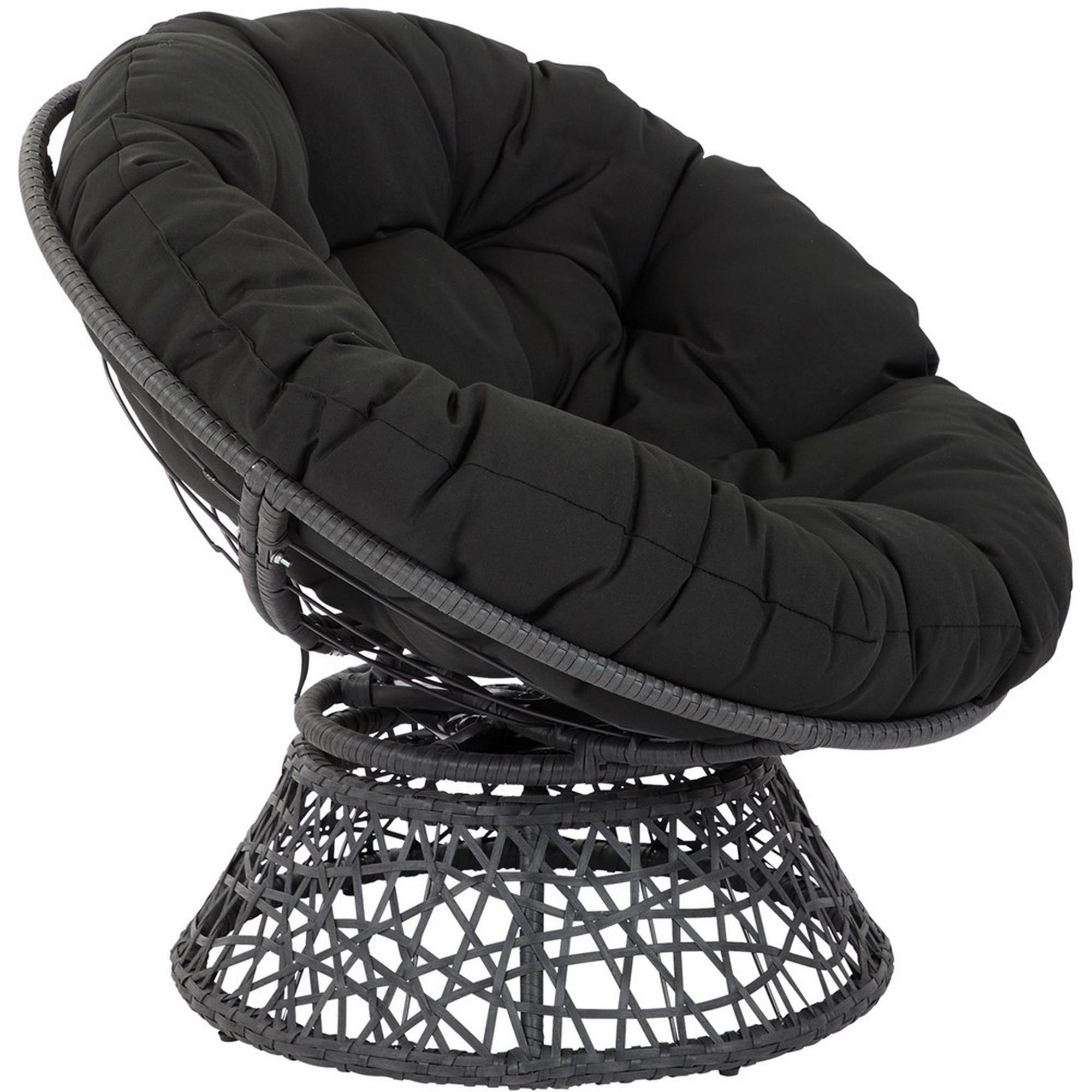 OSP Home Furnishings - Papasan Chair - Black
