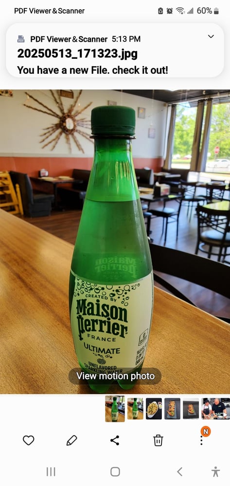 Perrier Sprinkling Water Bottle