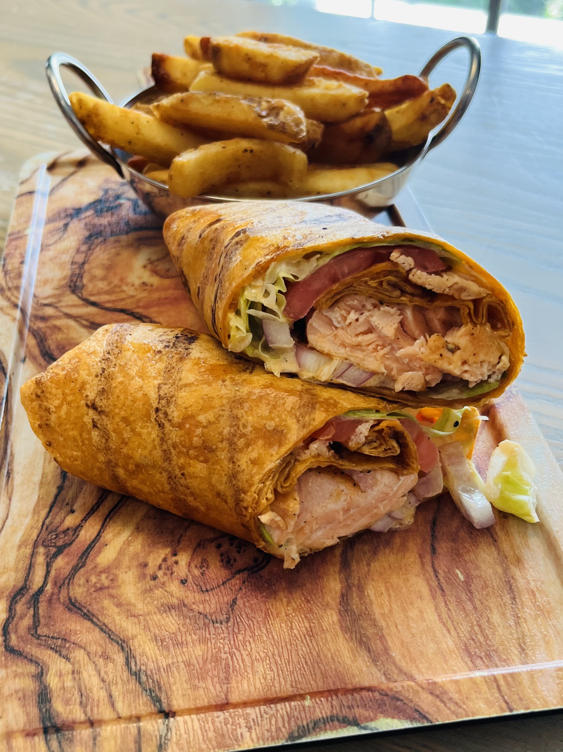 MEDITERRANEAN SALMON WRAP