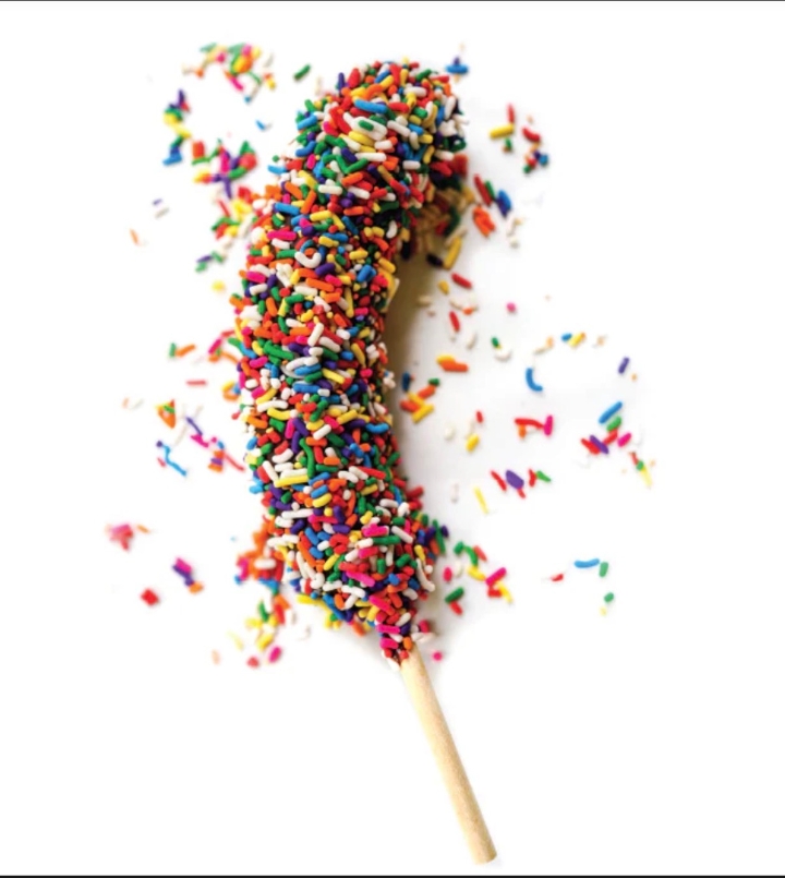 Rainbow Sprinkles Frozen Banana