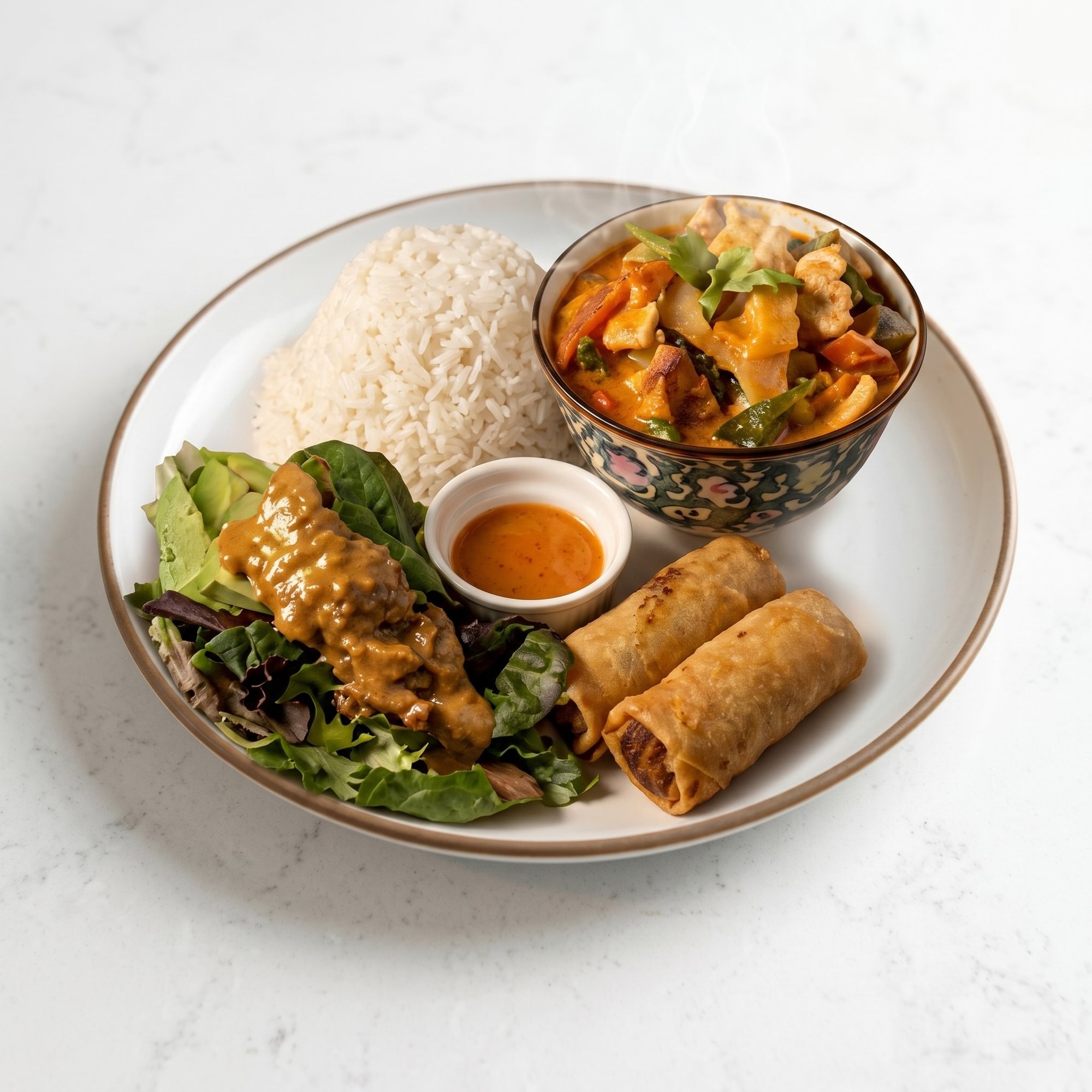 L Red Curry Set