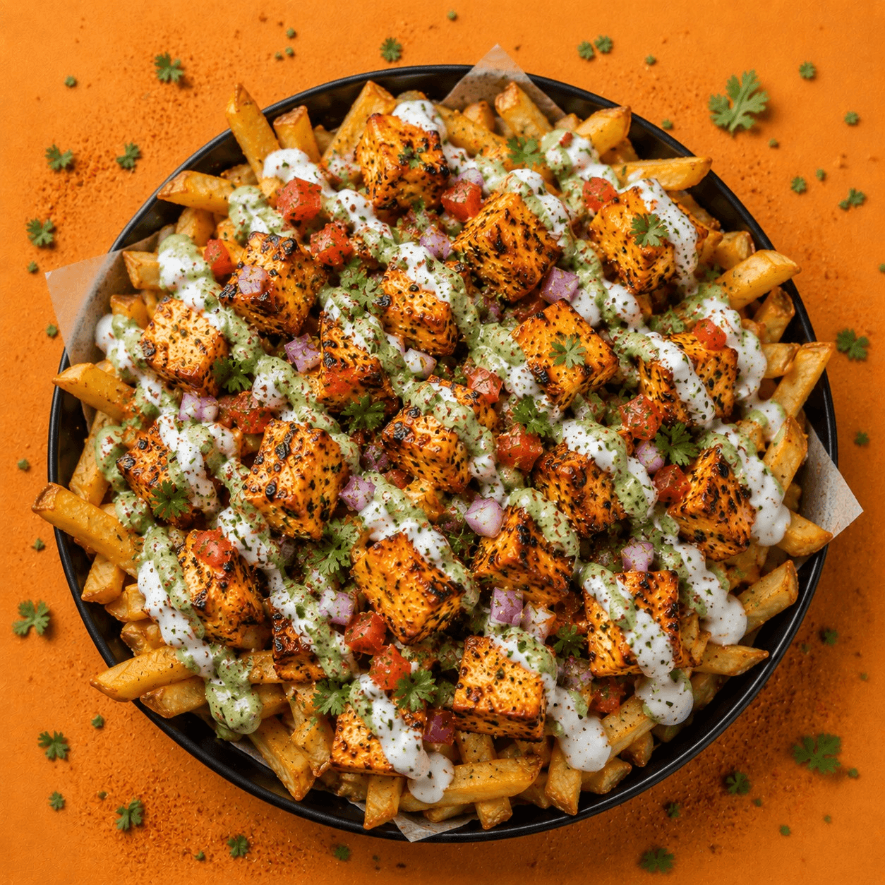 Paneer Tikka Loaded Fries