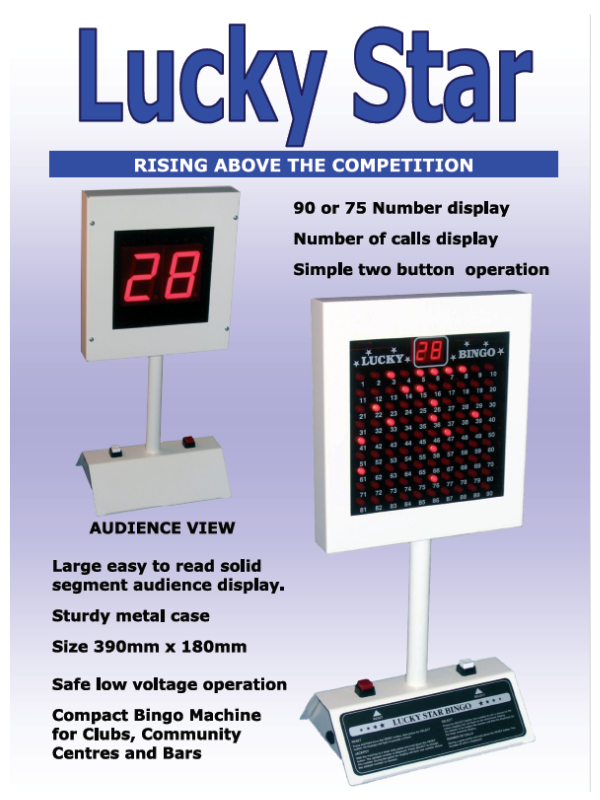 Lucky Star' Bingo & Club Lotto Machine