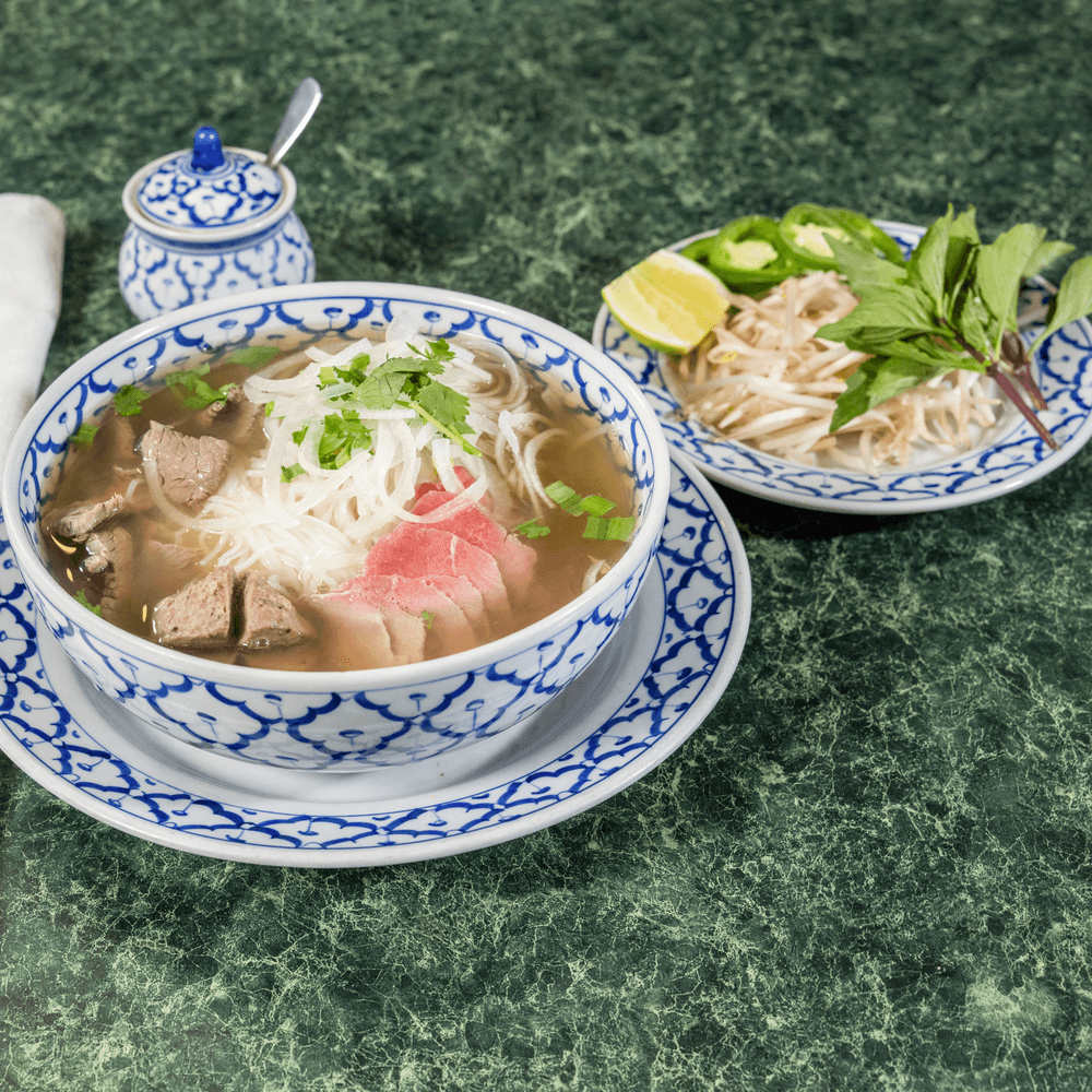 5. Sliced Eye of Round Steak and Well Done Flank Noodle Soup