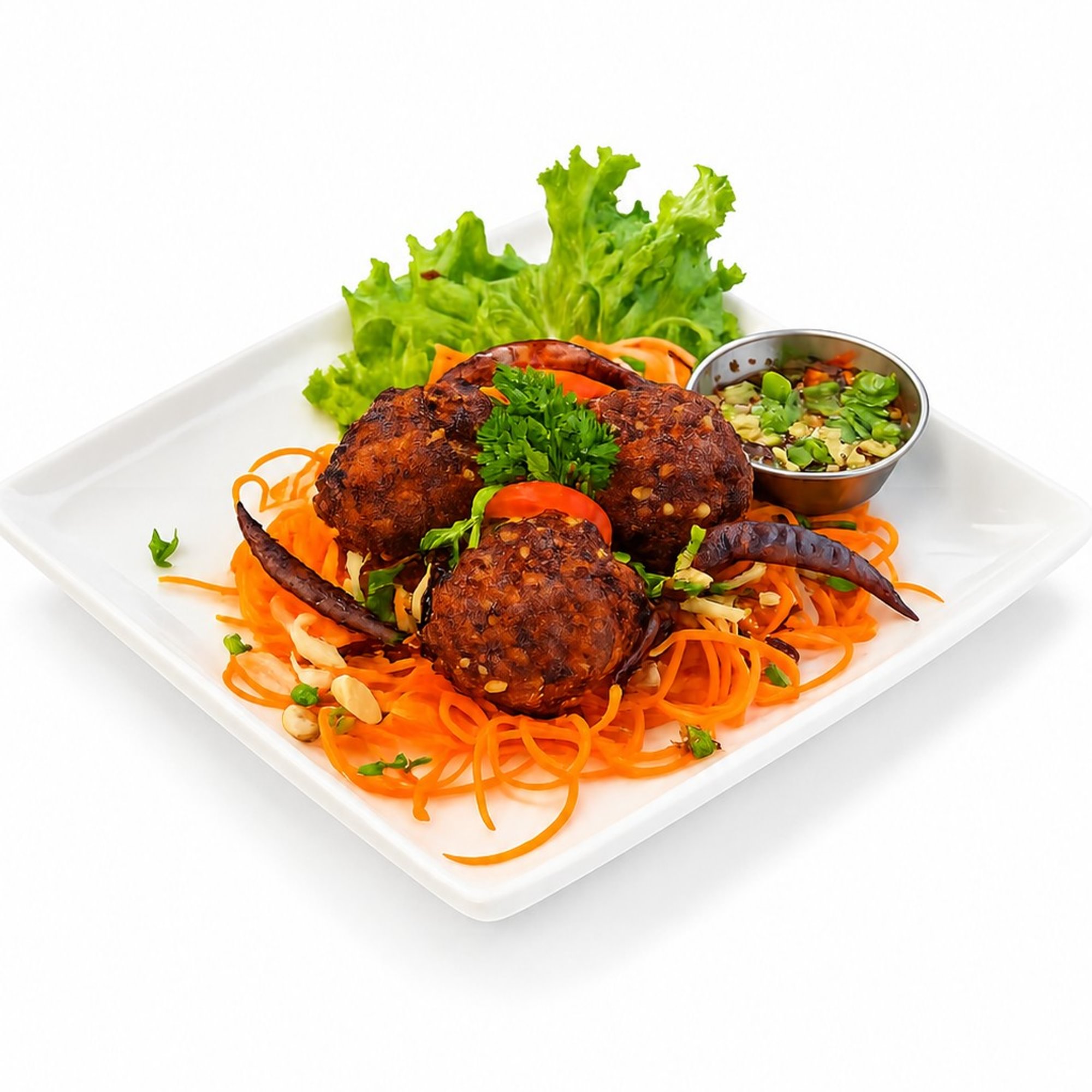 Larb Tod (Thai Crispy Chicken Balls) 🌶️