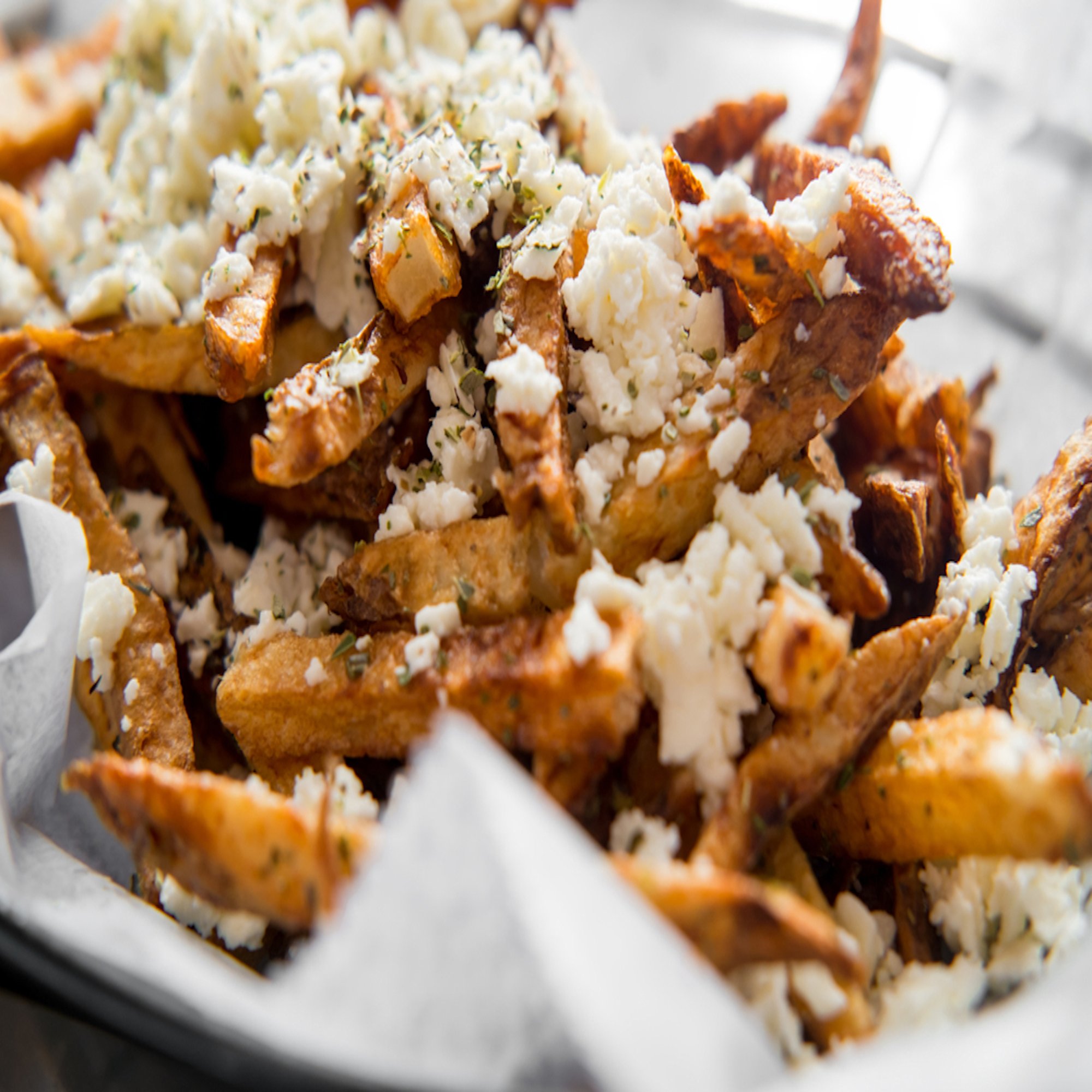 GREEK FRIES W/ FETA CHEESE
