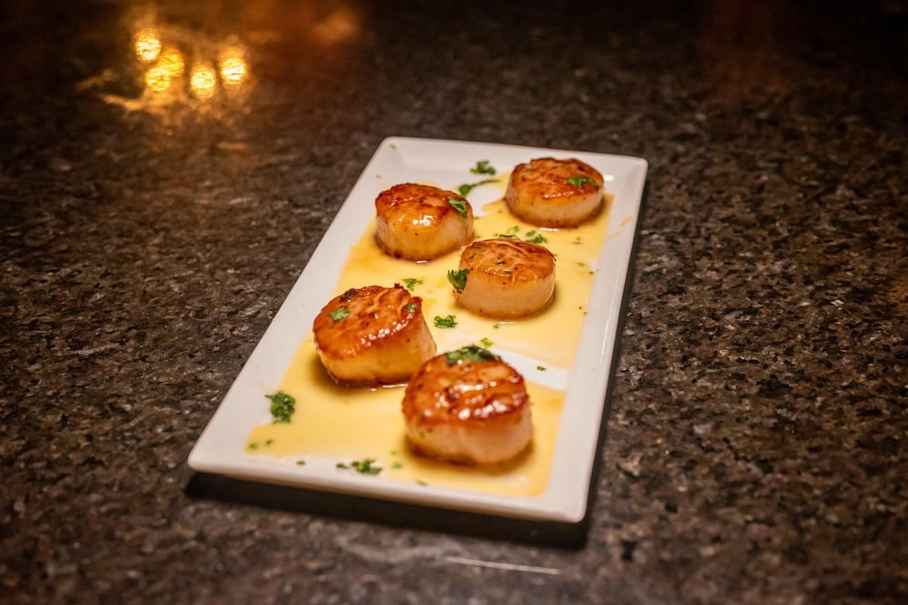 Pan Seared Scallops. (entree)