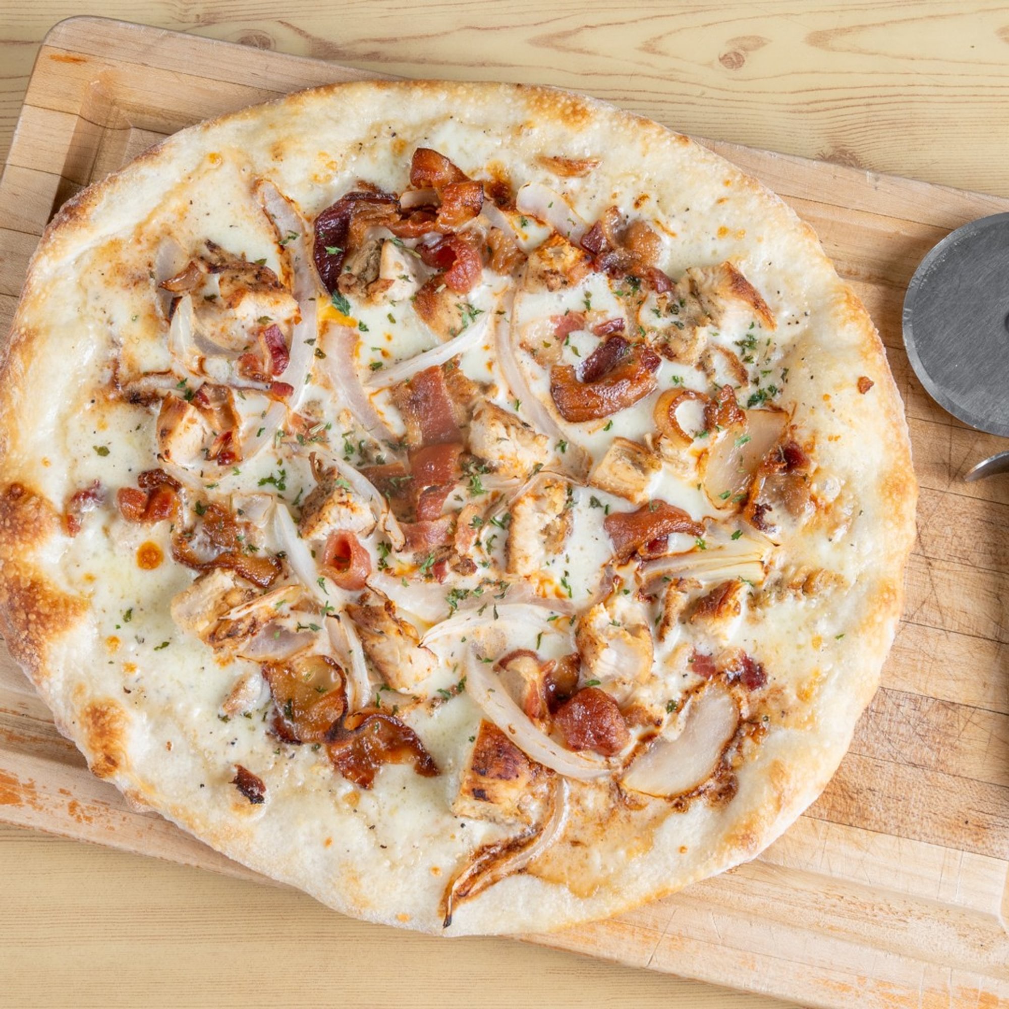 Chicken Carbonara Pizza