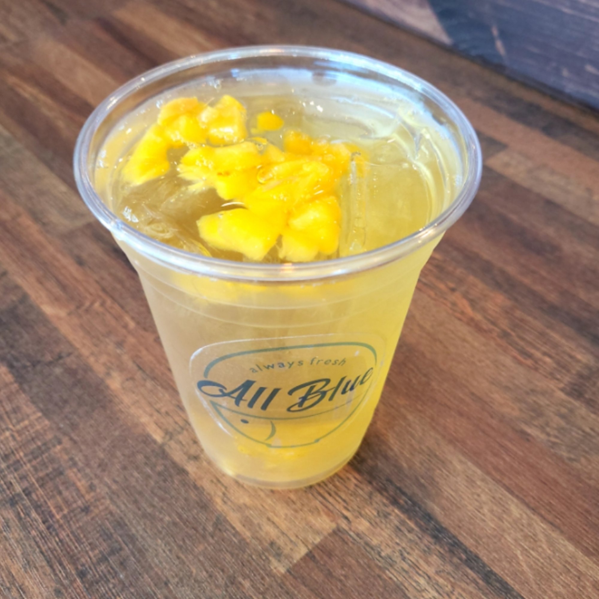 Peach iced green tea