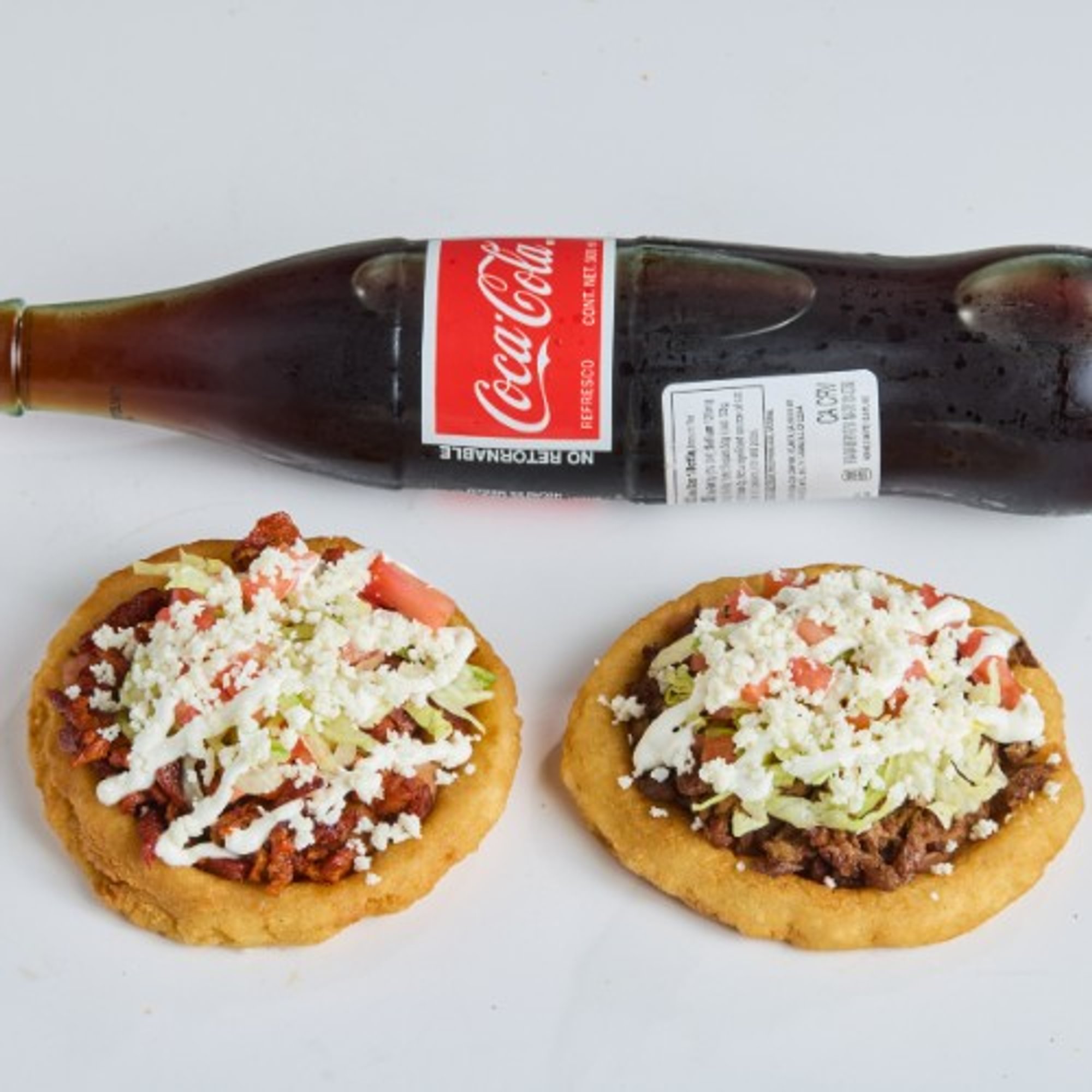 2 Sopes with a Large drink