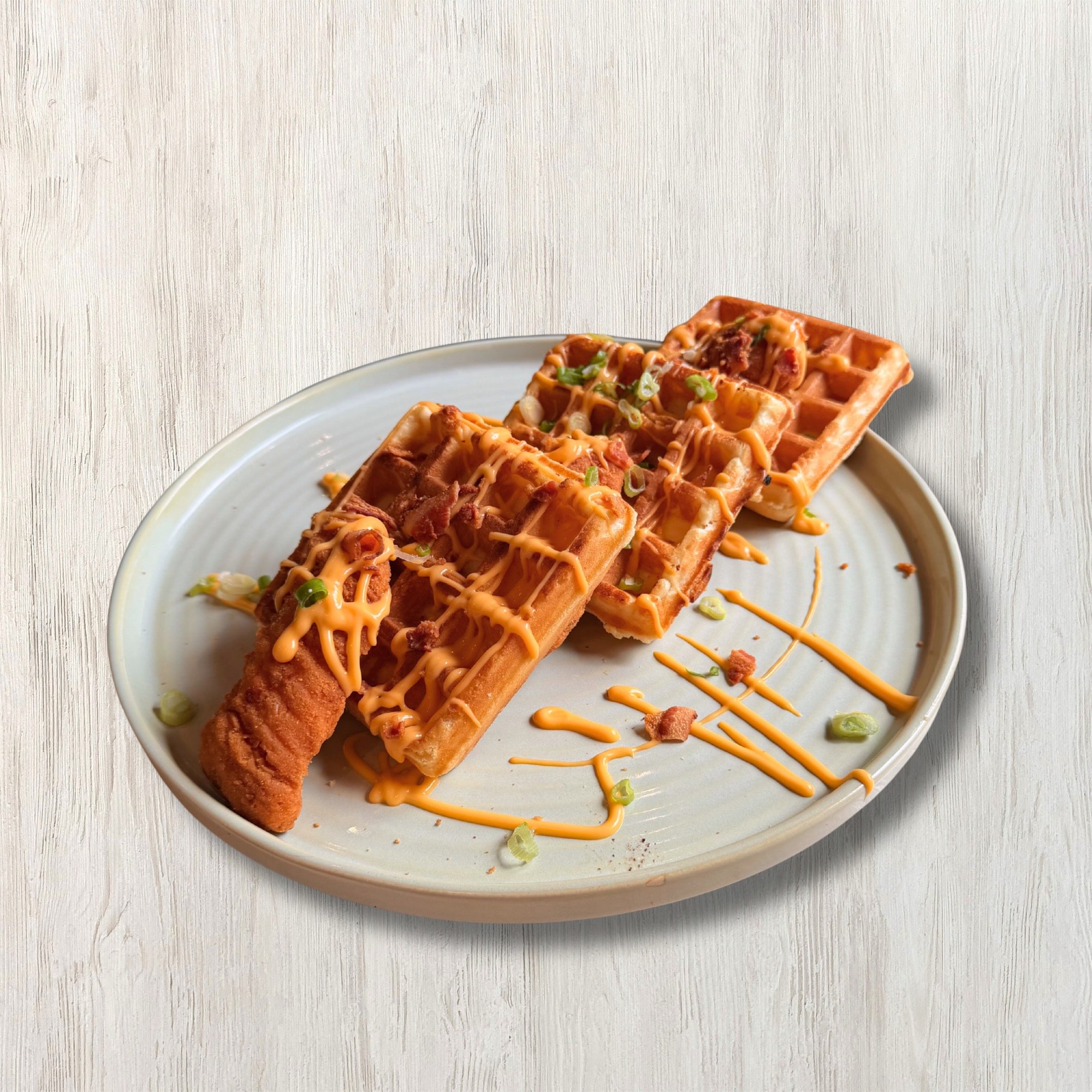 Crispy Chicken Cheddar Waffle