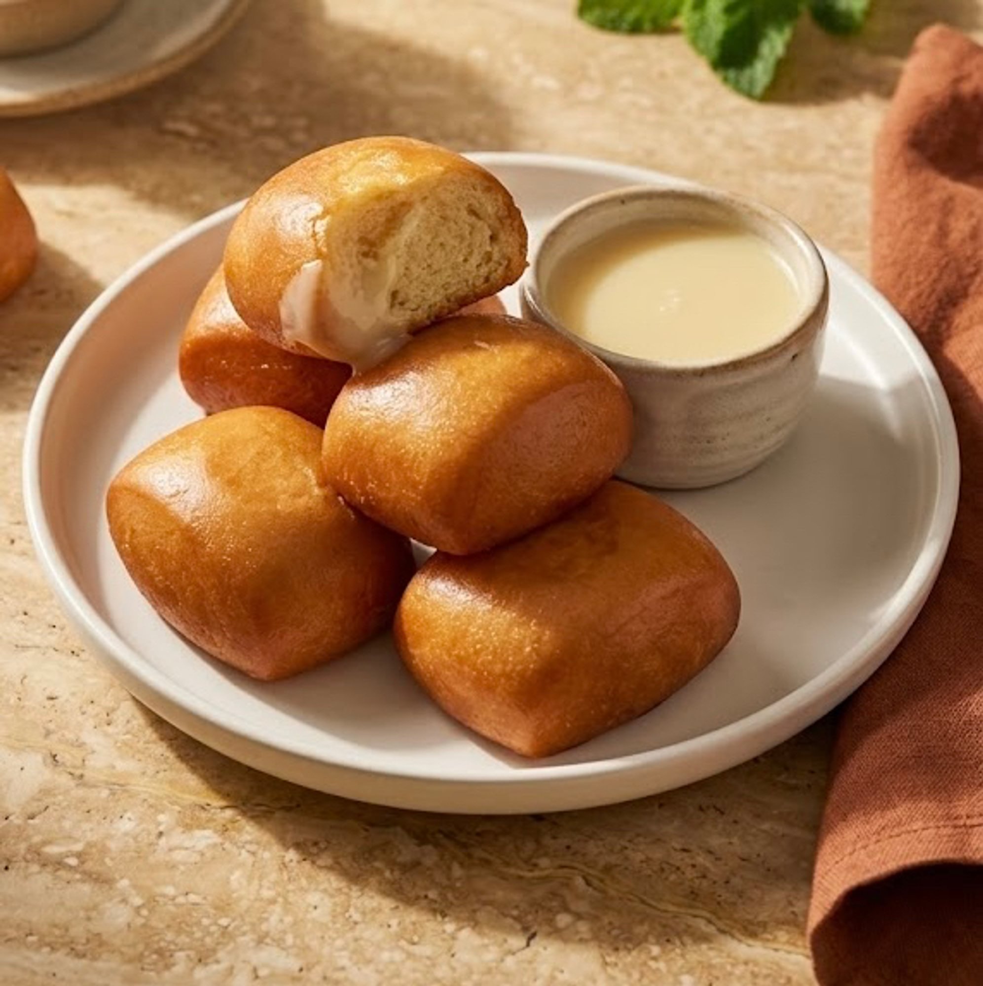 Fried Mantou With Condensed Milk (5pcs)