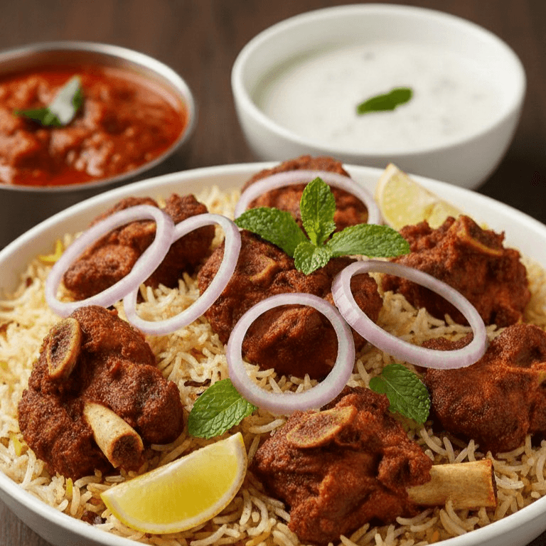 Goat Fry Biryani (GF, NF)