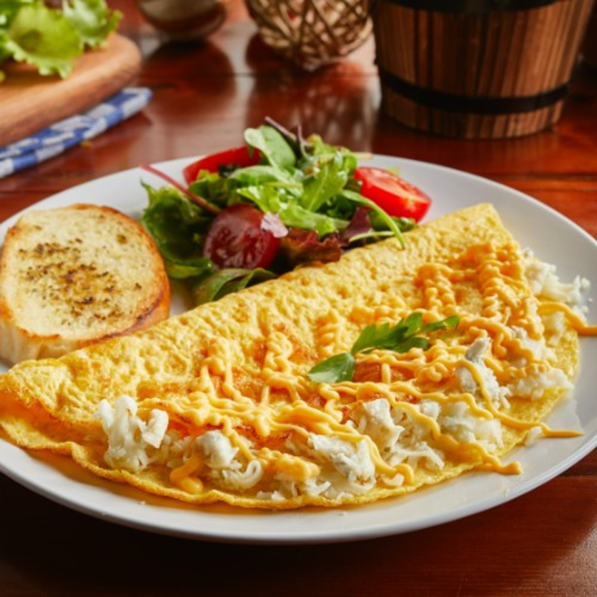 Vegetarian & Cheese Omelettes