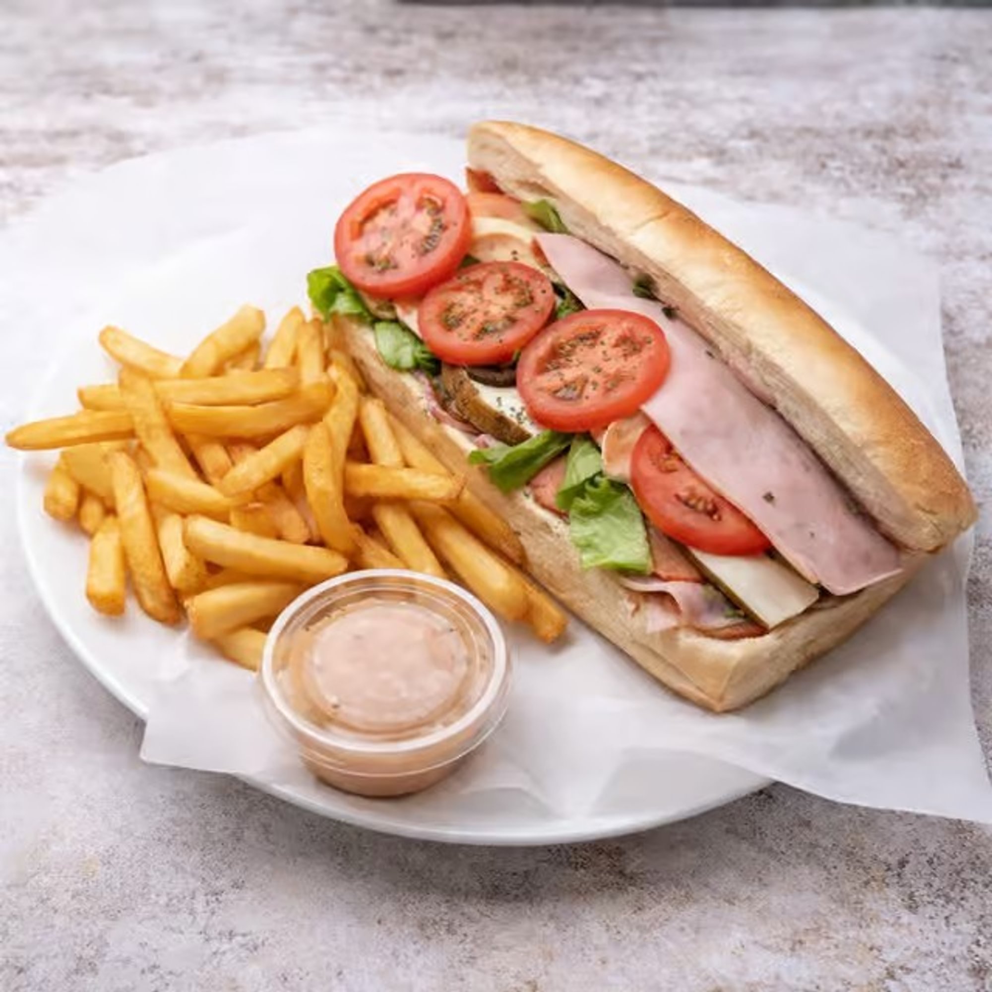 Ham, Turkey and Cheese Sub