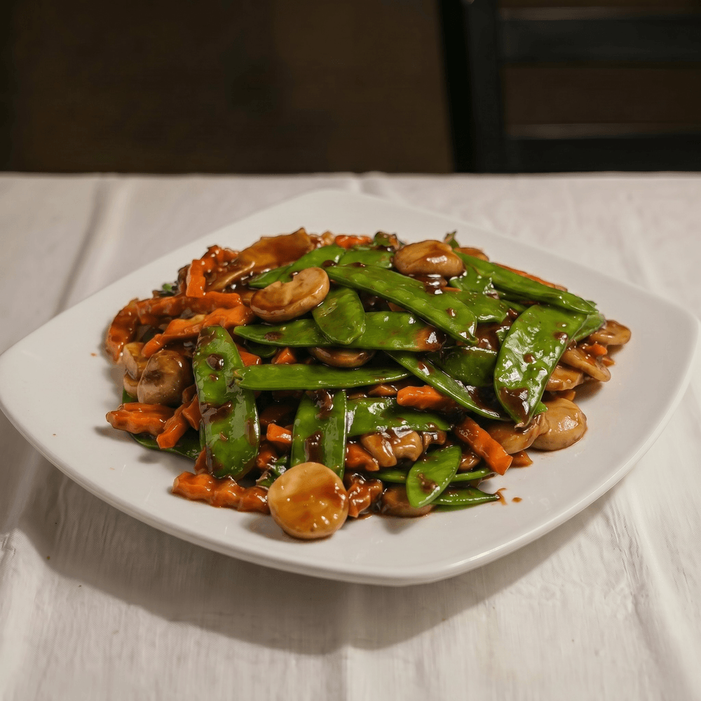 Snow Peas with Brown Sauce