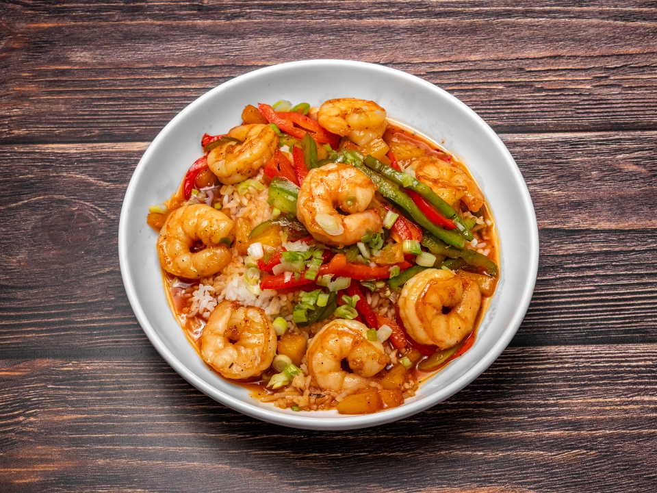 Honey Sriracha Shrimp Bowl