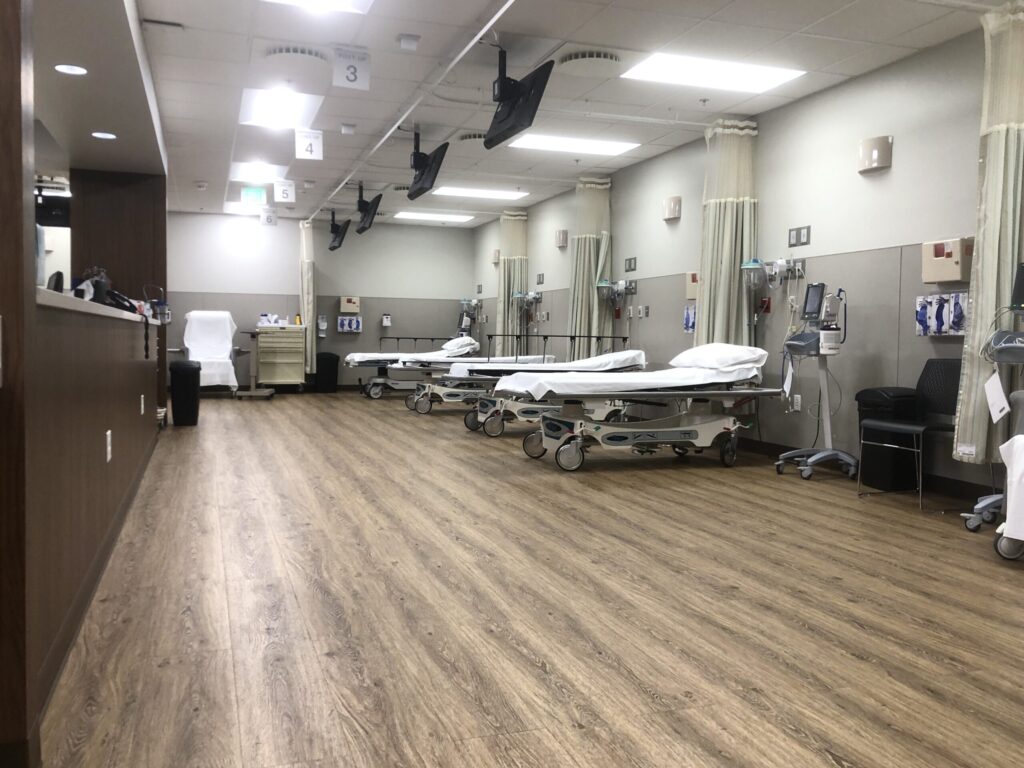 The treatment room at Orange County Vascular Access Center