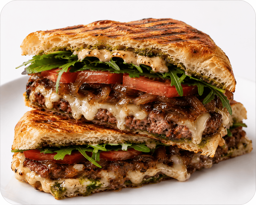 Tuscan Turkey Burger Panini