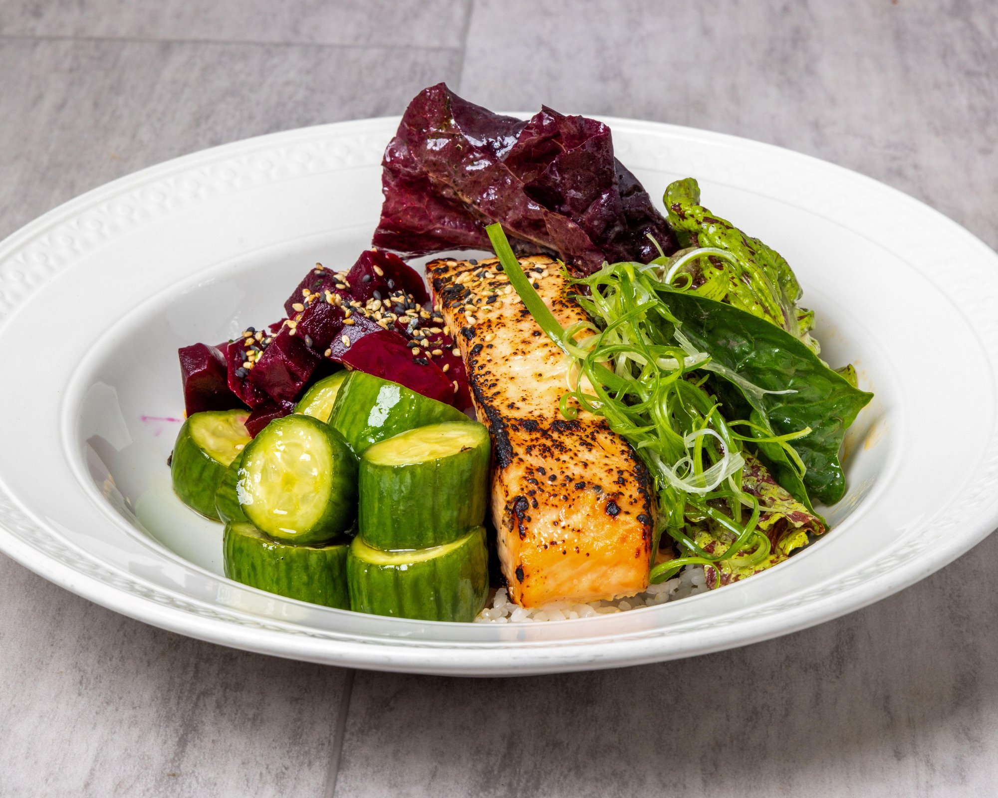 Miso Glazed Salmon Bowl