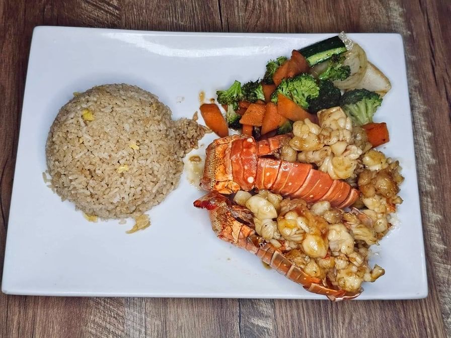 Hibachi Lobster Tail Dinner