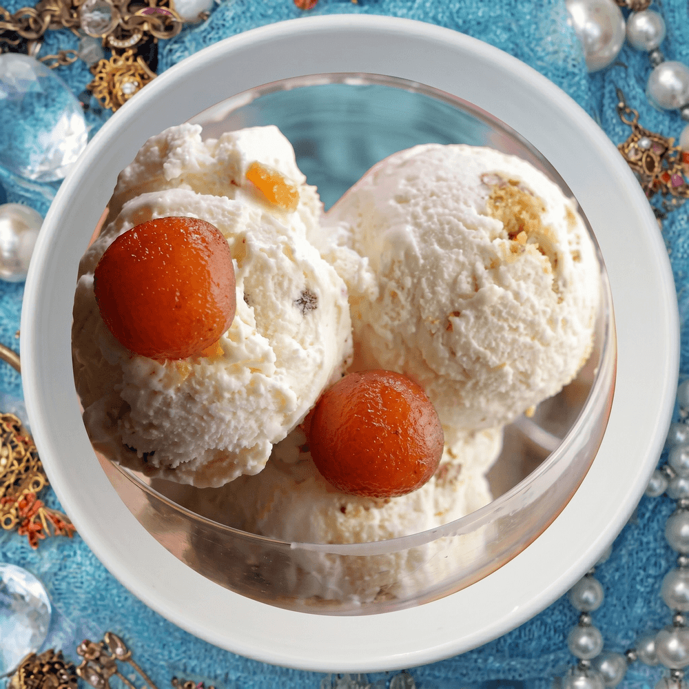 Gulab Jamun with Ice Cream