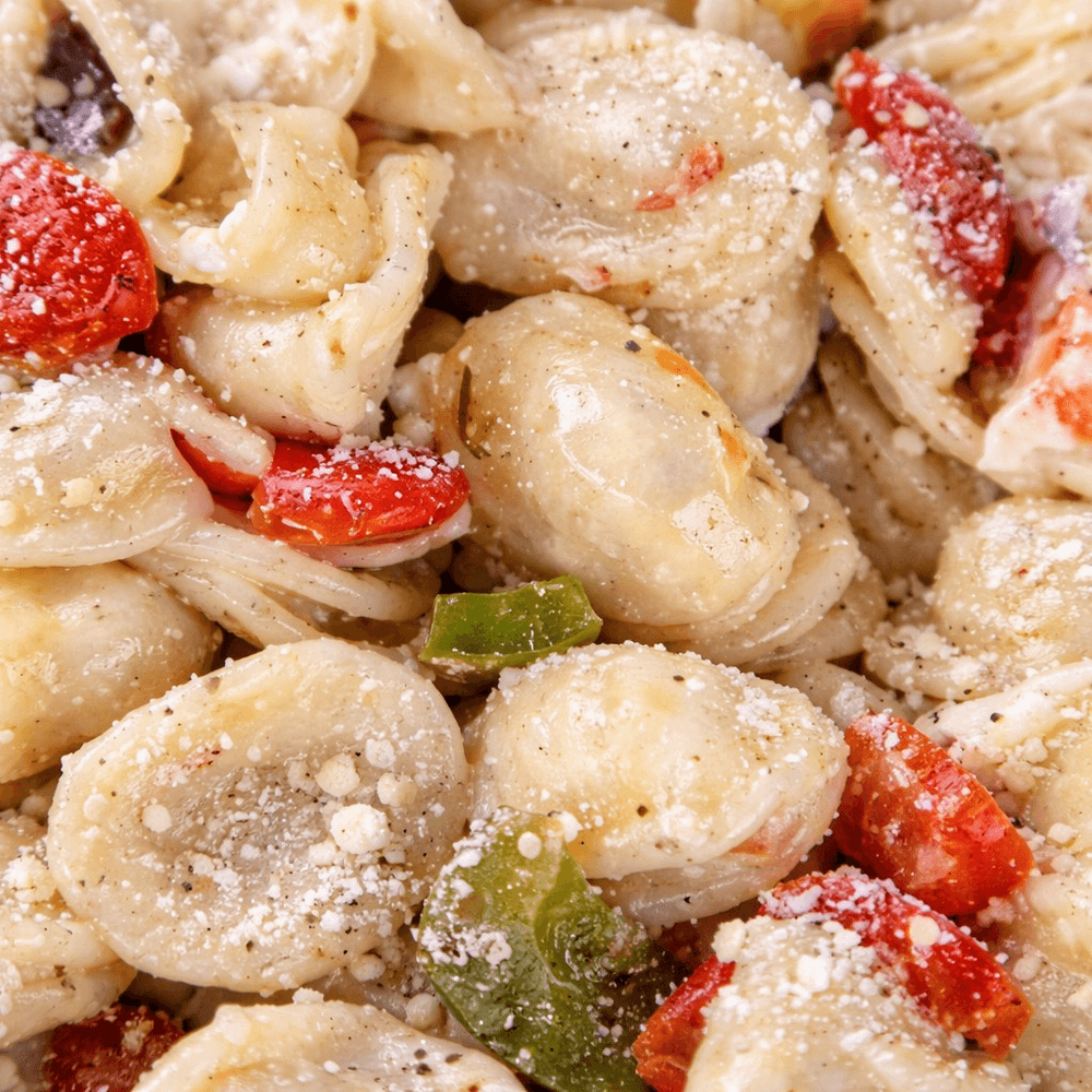 Garlic Parm Pasta Salad (Healthy)