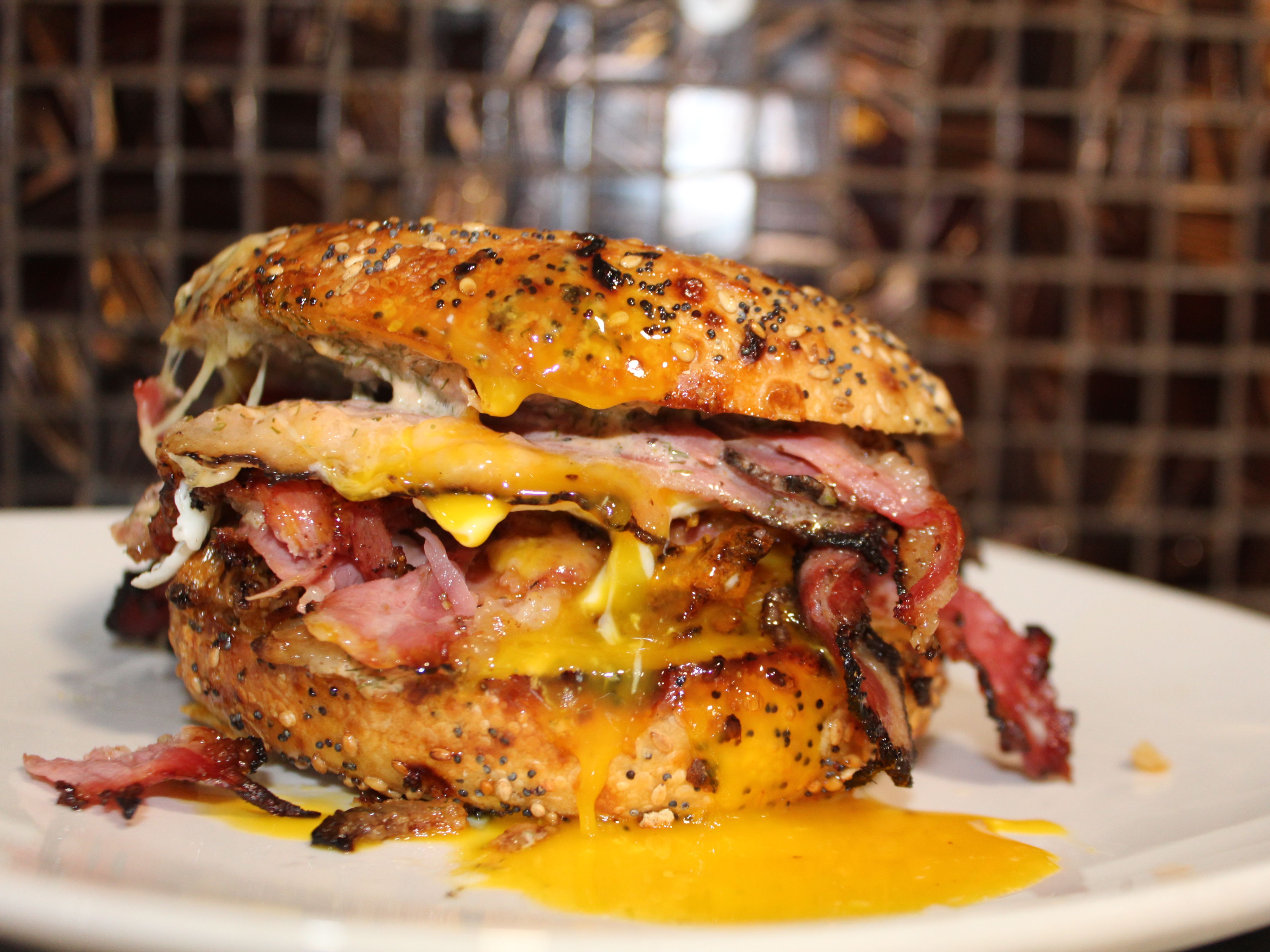 Pastrami Breakfast Bagel